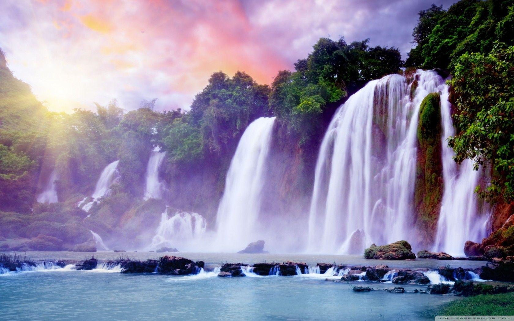 1680x1050 Tropical Waterfall 4 Wallpaper 2560x1600 :