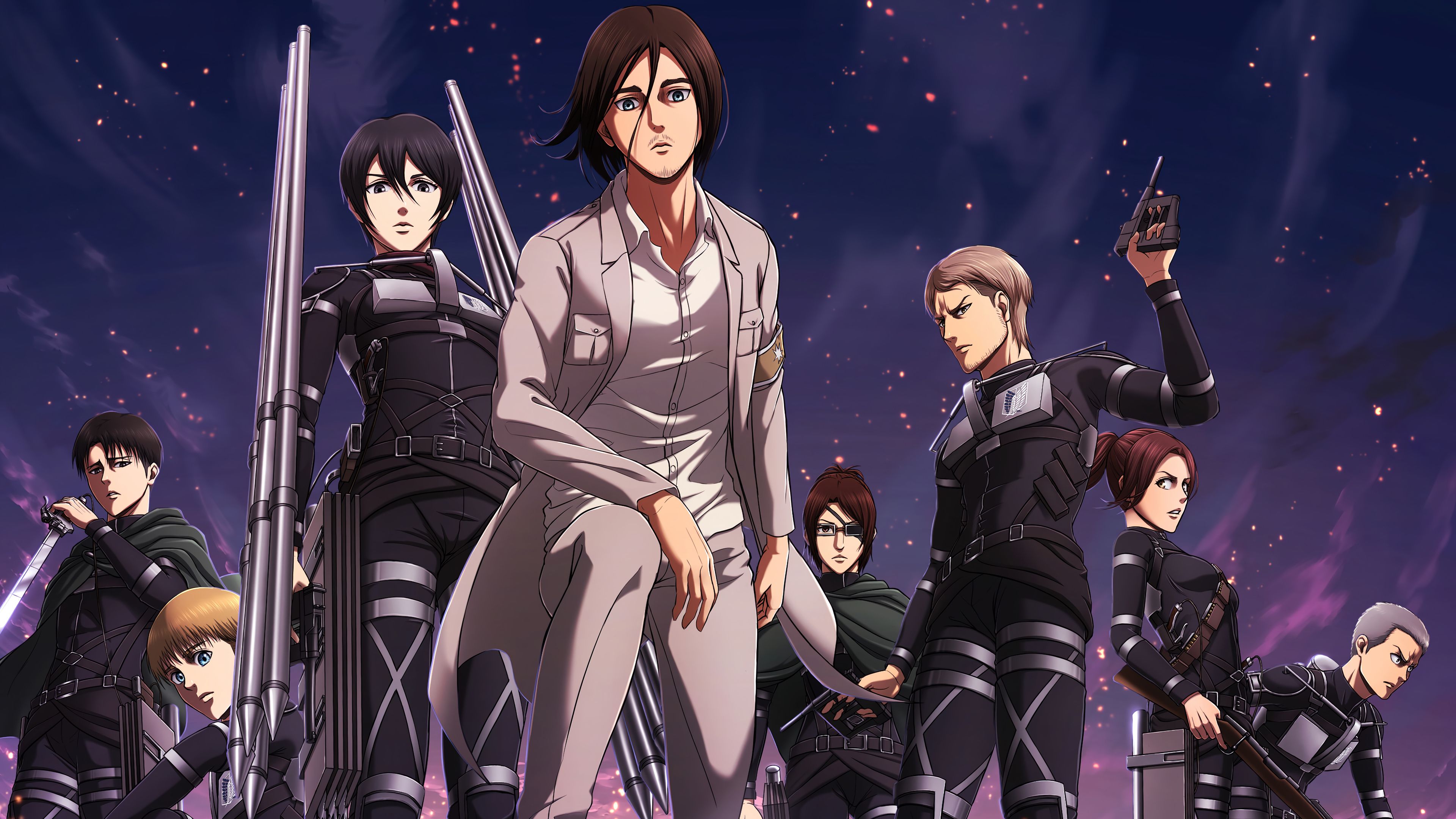 3840x2160 Attack on Titan Wallpaper 4K, Character poster, Mikasa Ackerman
