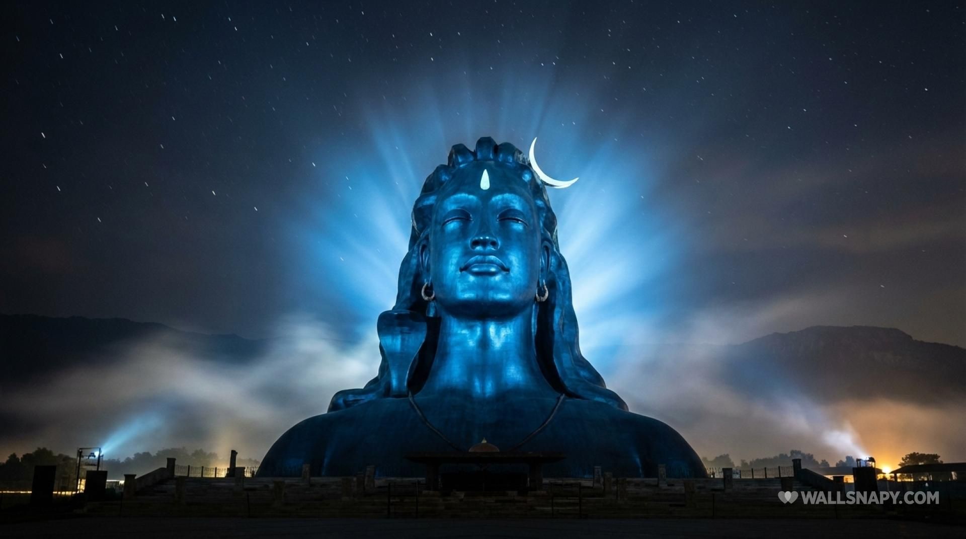 1920x1071 Isha adiyogi shiva mahashivratri night light show 4k desktop wallpaper