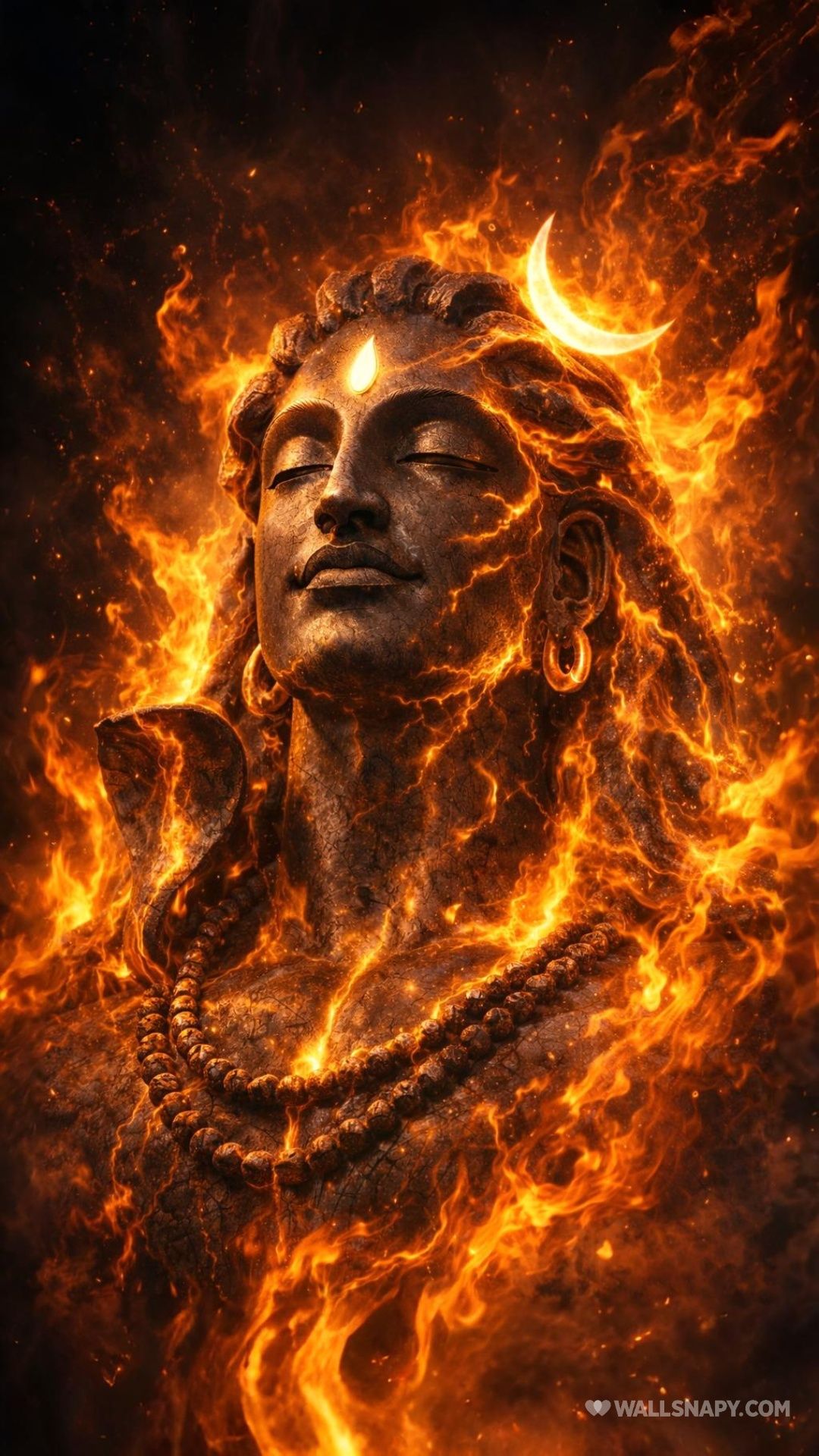 1080x1920 High quality isha adiyogi fire energy divine 8k ultra HD wallpaper 1080p