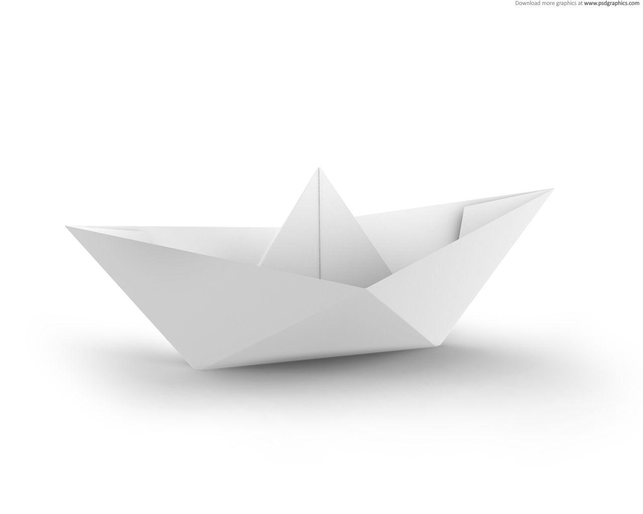 1280x1024 White and blue paper boats