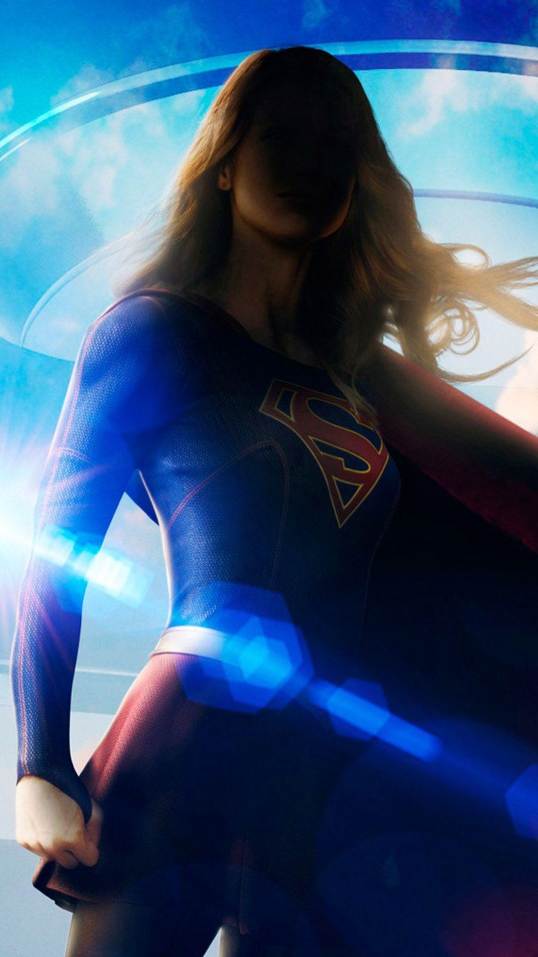 1080x1920 HD Background Supergirl Kara Zor‑El Melissa Benoist Character TV