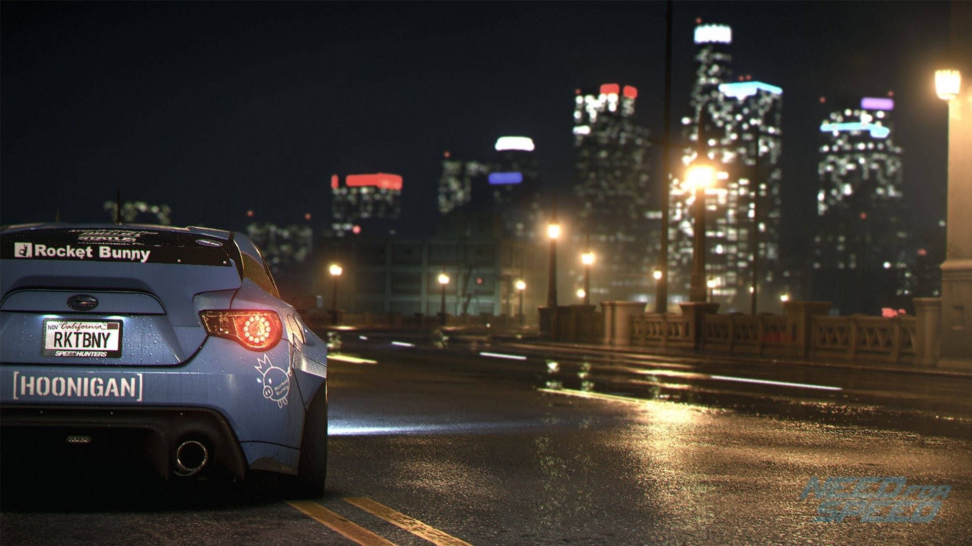 1920x1080 Download Need For Speed Blue Rocket Bunny Wallpaper
