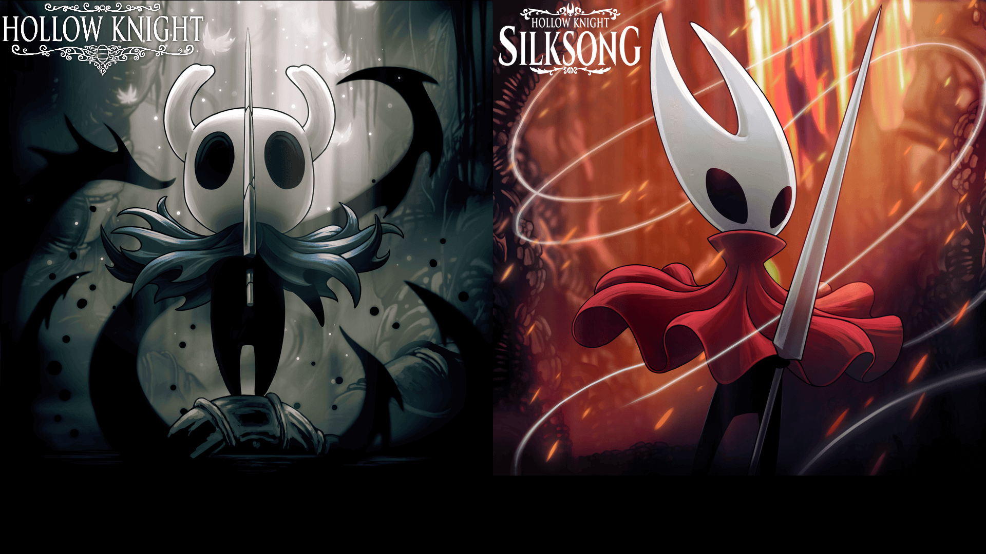 1920x1080 Hollow Knight + HK Silksong wallpaper (1920x1080) I made after I couldn't find any good ones online