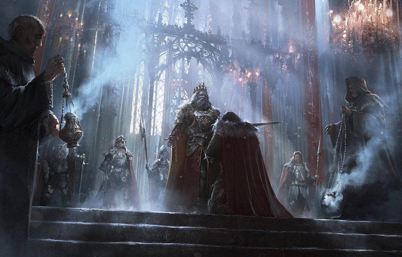 1332x850 Dark Medieval Wallpaper