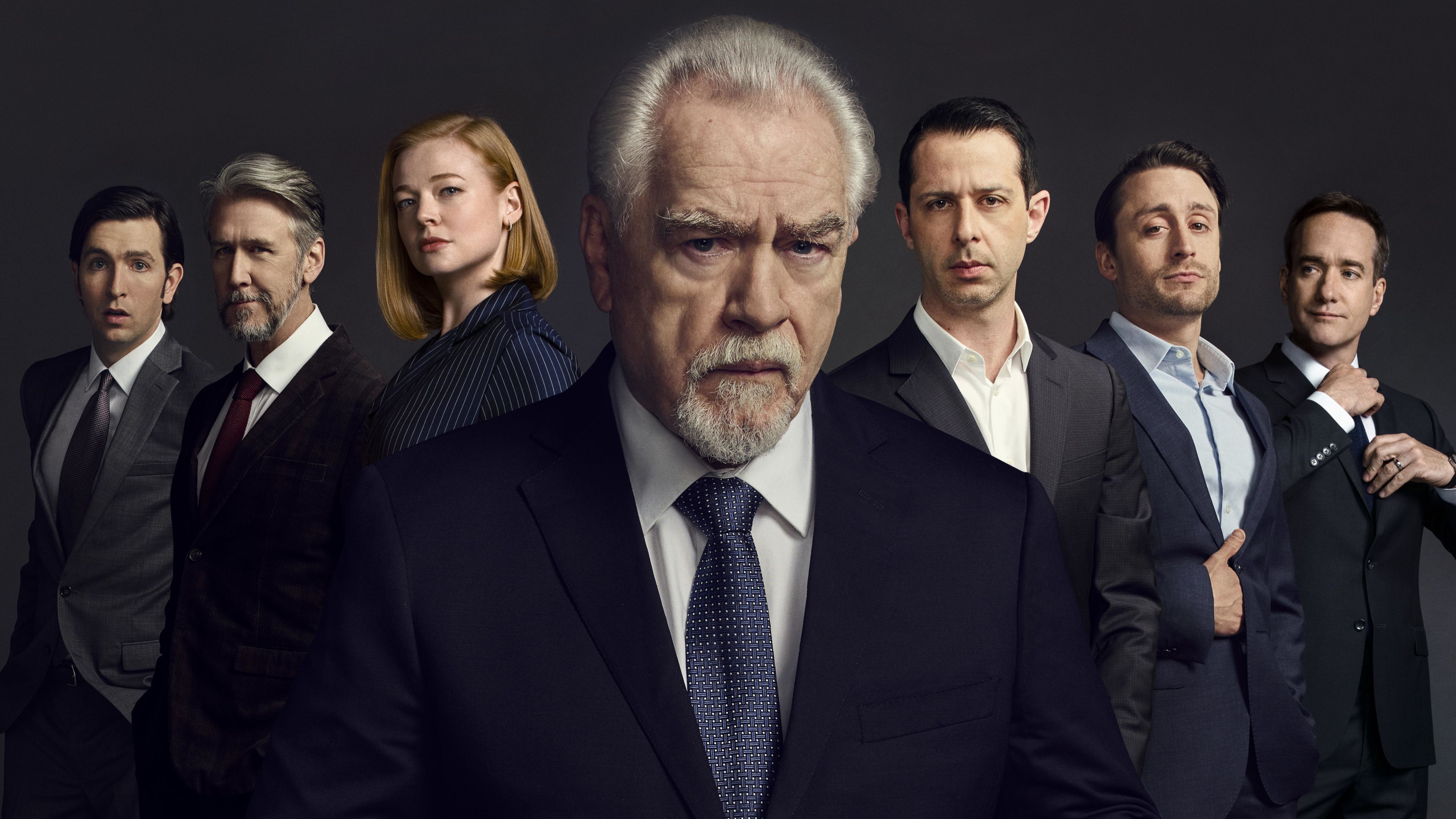 3840x2160 Brian Cox Sarah Snook Jeremy Strong Kieran Culkin Nicholas Braun 4K HD Succession Wallpaper