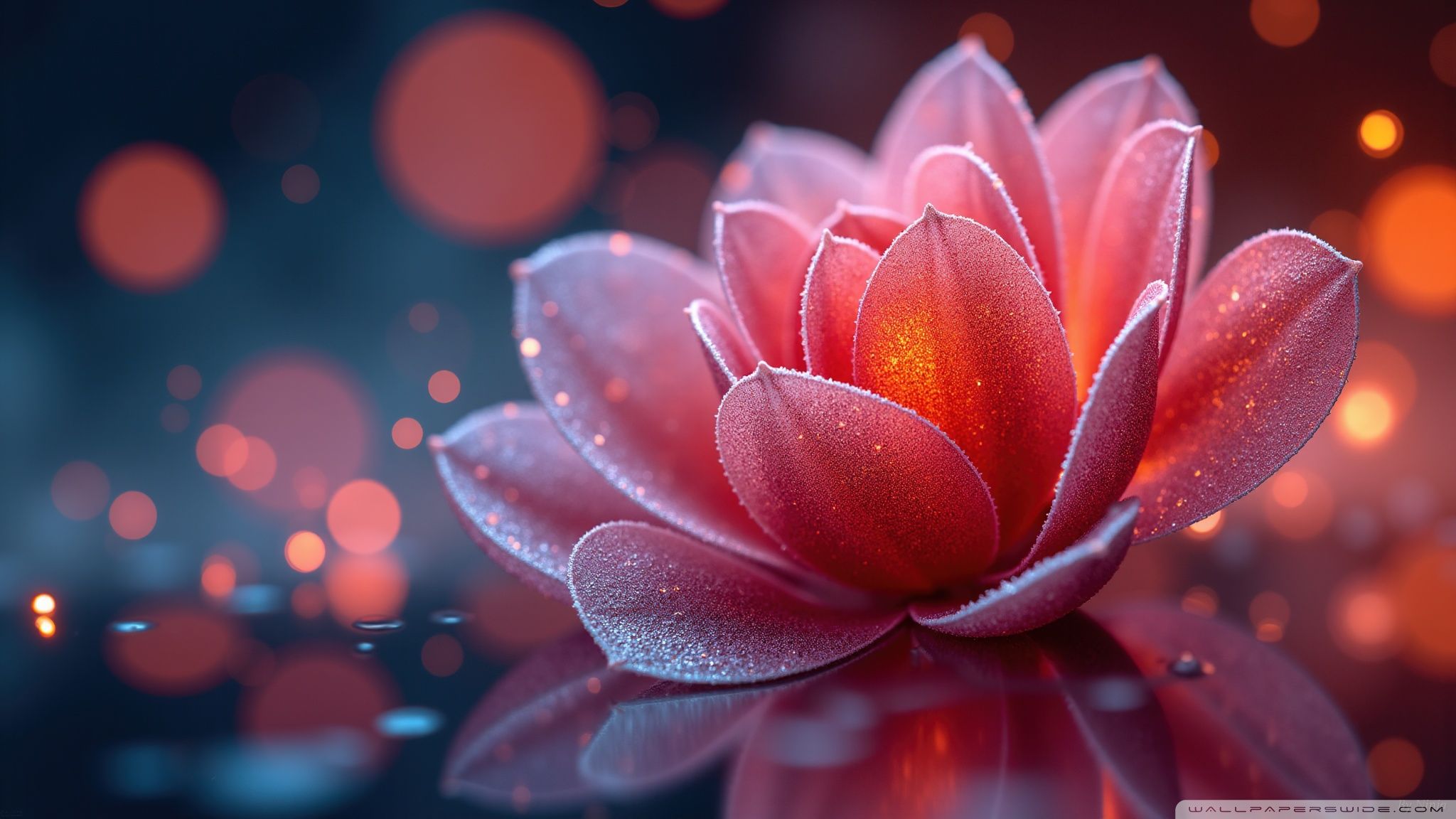 2048x1152 Bokeh, Flower, Magic, Dreamlike, Background, Pink Flower, Glitter 4K UHD Wallpaper for UltraHD Desktop and TV : Widescreen and UltraWide Display : Dual Monitor