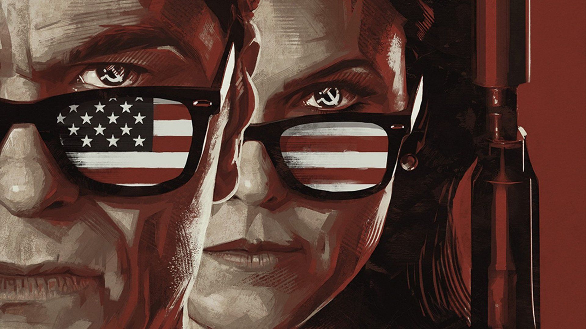 1920x1080 Download Matthew Rhys Keri Russell Flag The Americans TV Show HD Wallpaperx1080