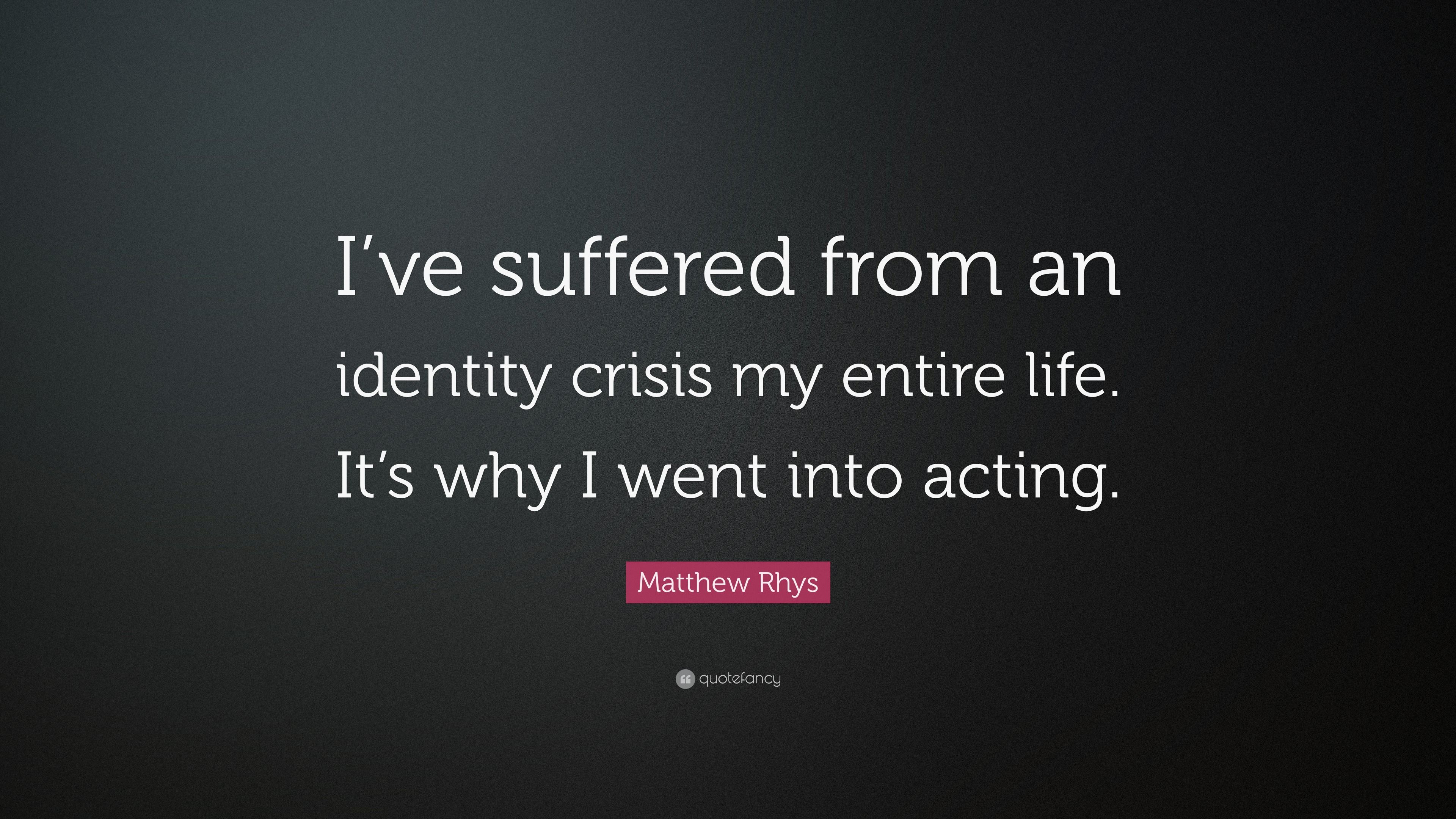 3840x2160 Matthew Rhys Quote: “I've suffered from an identity crisis my entire life. It's why I