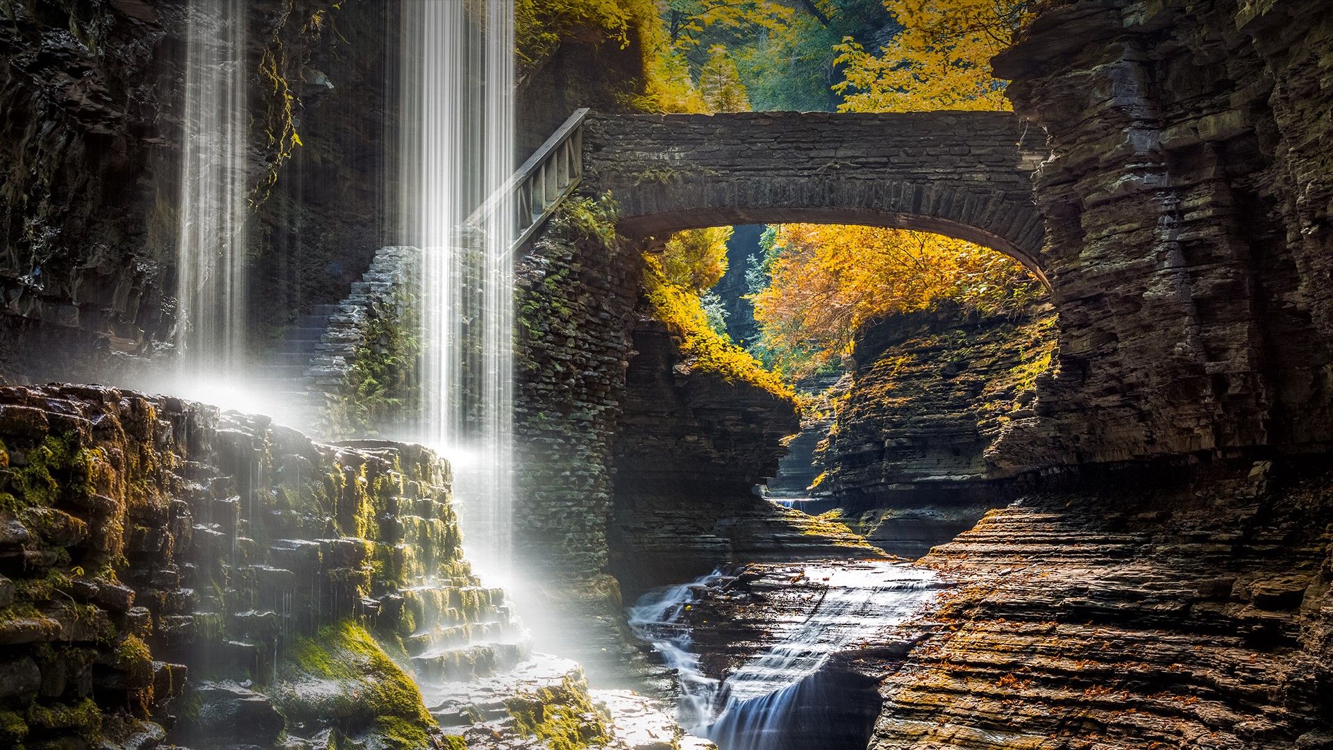1920x1080 Watkins Glen State Park Background Wallpaper 119489
