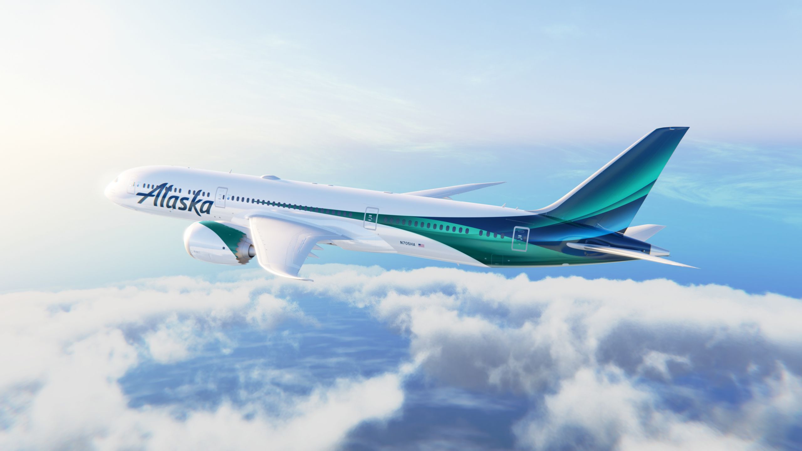 2560x1440 Hawaiian Airlines Boeing 787s to be repainted in Alaska's livery