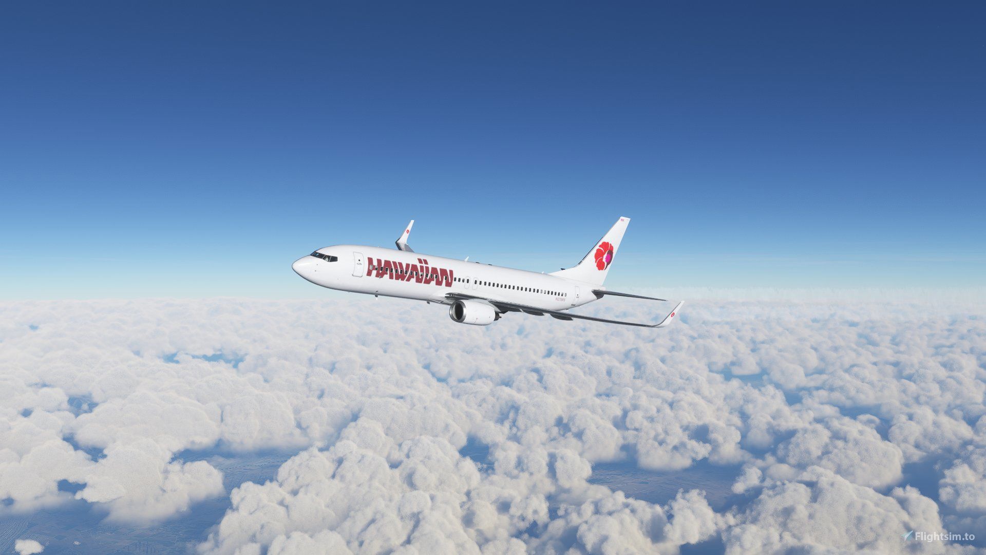1920x1080 Hawaiian Airlines Retro (1973) Livery PMDG Boeing 737 800 Liveries For MSFS