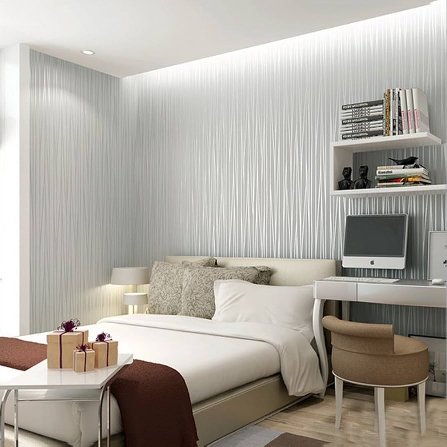 894x894 MIFXIN Wallpaper Plain Stripe Simple Modern Non Woven Fabric Wall Paper Decoration For Living Room Bedroom Dining Room Kitchen