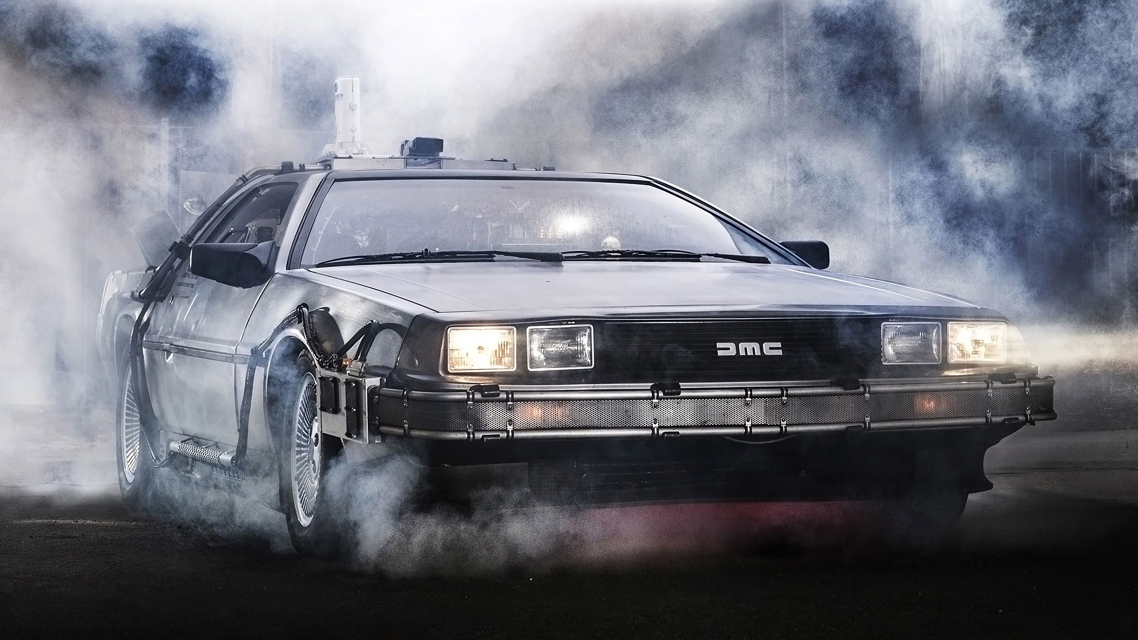 3840x2160 DeLorean Wallpaper