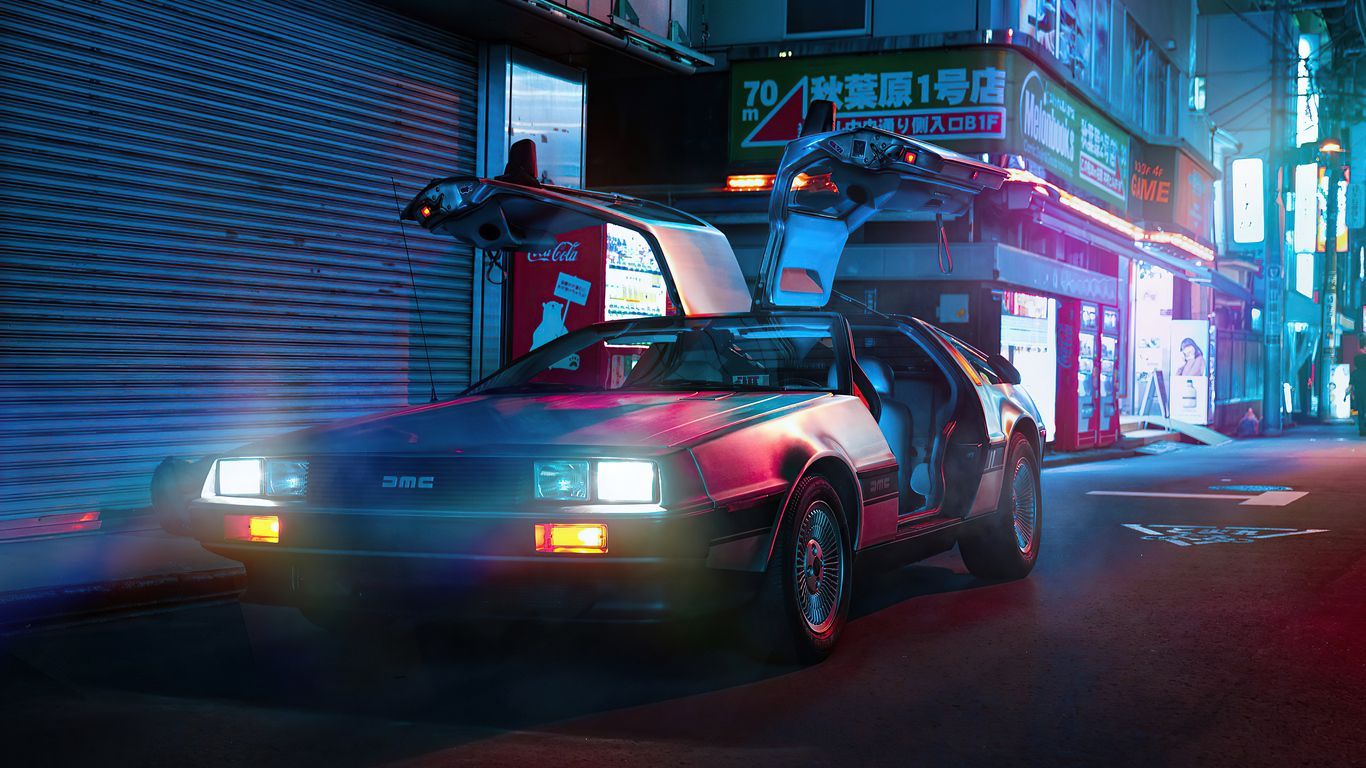 1366x768 DMC DeLorean Wallpaper