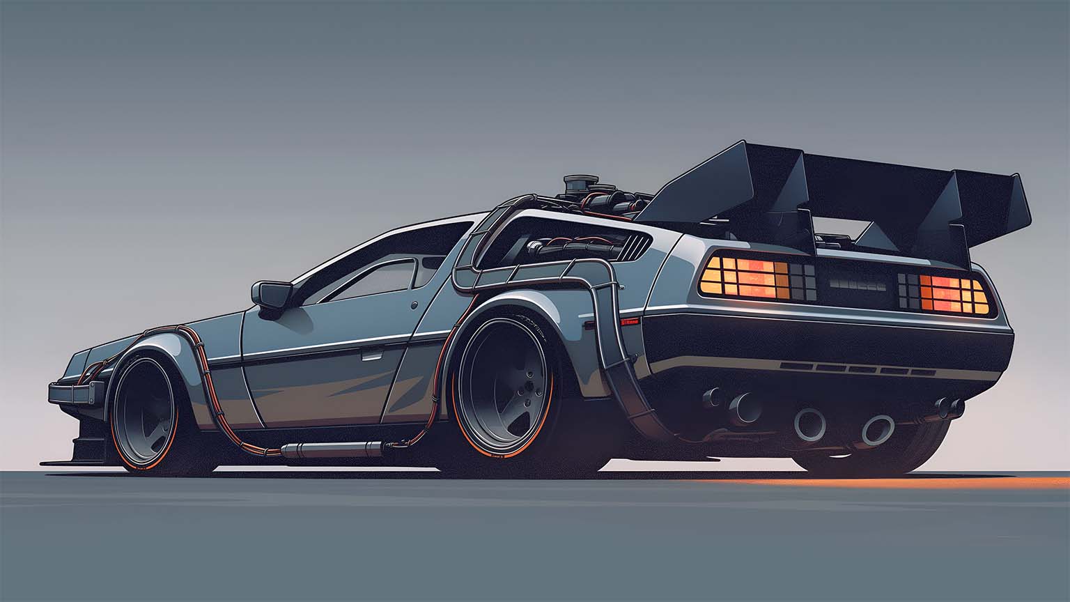 1536x864 DeLorean Retro Future Car Desktop Wallpaper & HD Wallpaper