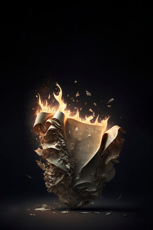 493x740 Cinematic hyperrealism fire Image