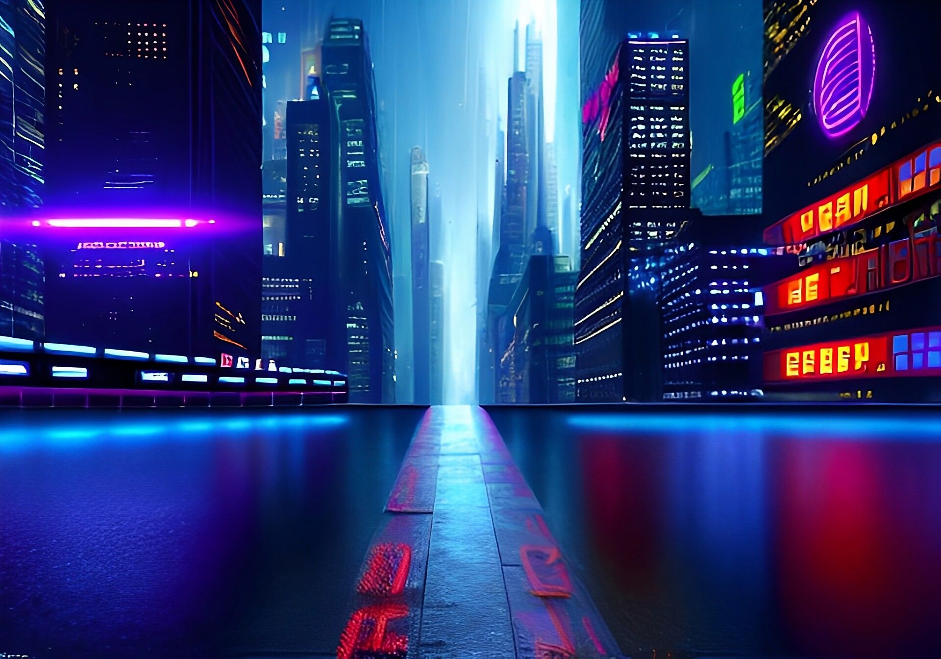 1920x1344 Sci Fi City New York (Hyperrealism, Ultra HD)