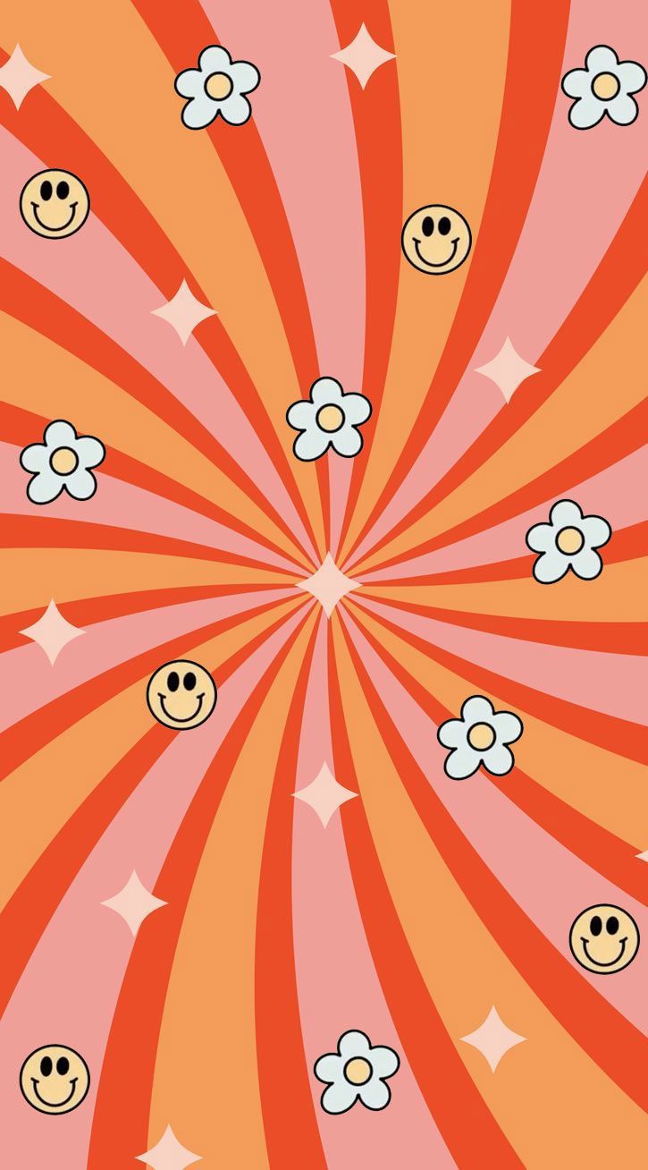 725x1308 Preppy Wallpaper Ideas To Elevate Your Screen Style : Pink & Orange Groovy Wallpaper. Colour + Mood + Style Inspiration
