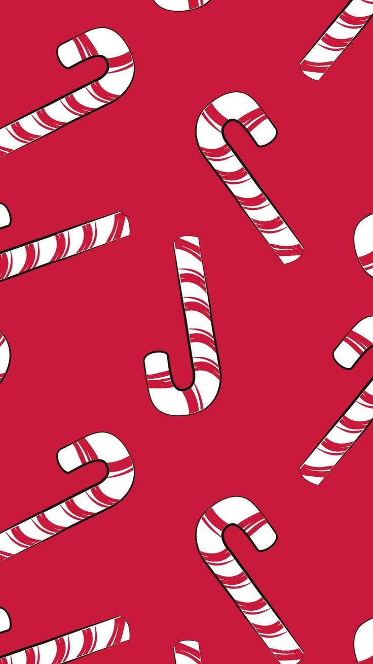 736x1308 Red Preppy Christmas Wallpaper