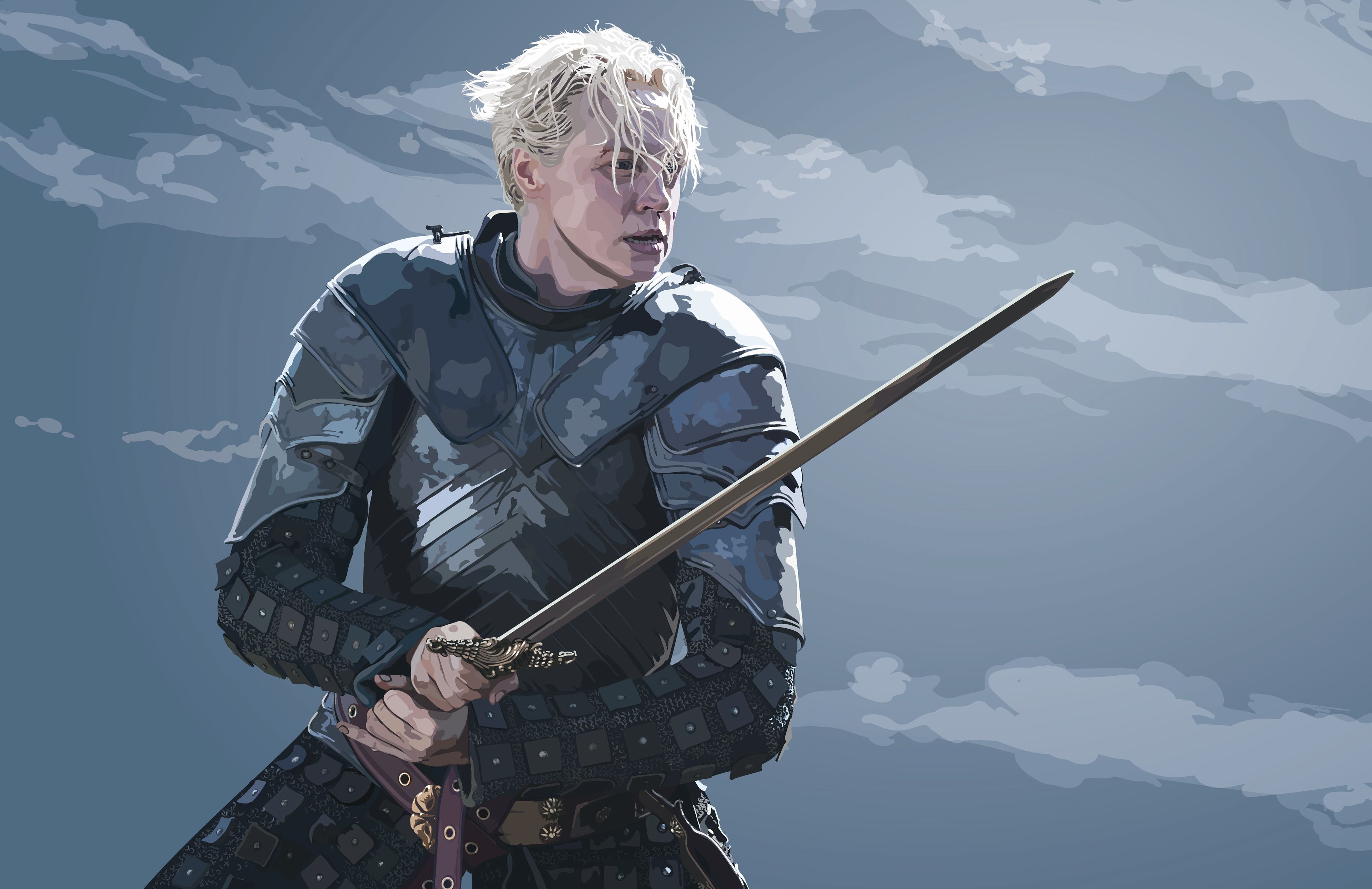 3840x2489 Download Gwendoline Christie Brienne Of Tarth TV Show Game Of Thrones 4k Ultra HD Wallpaper