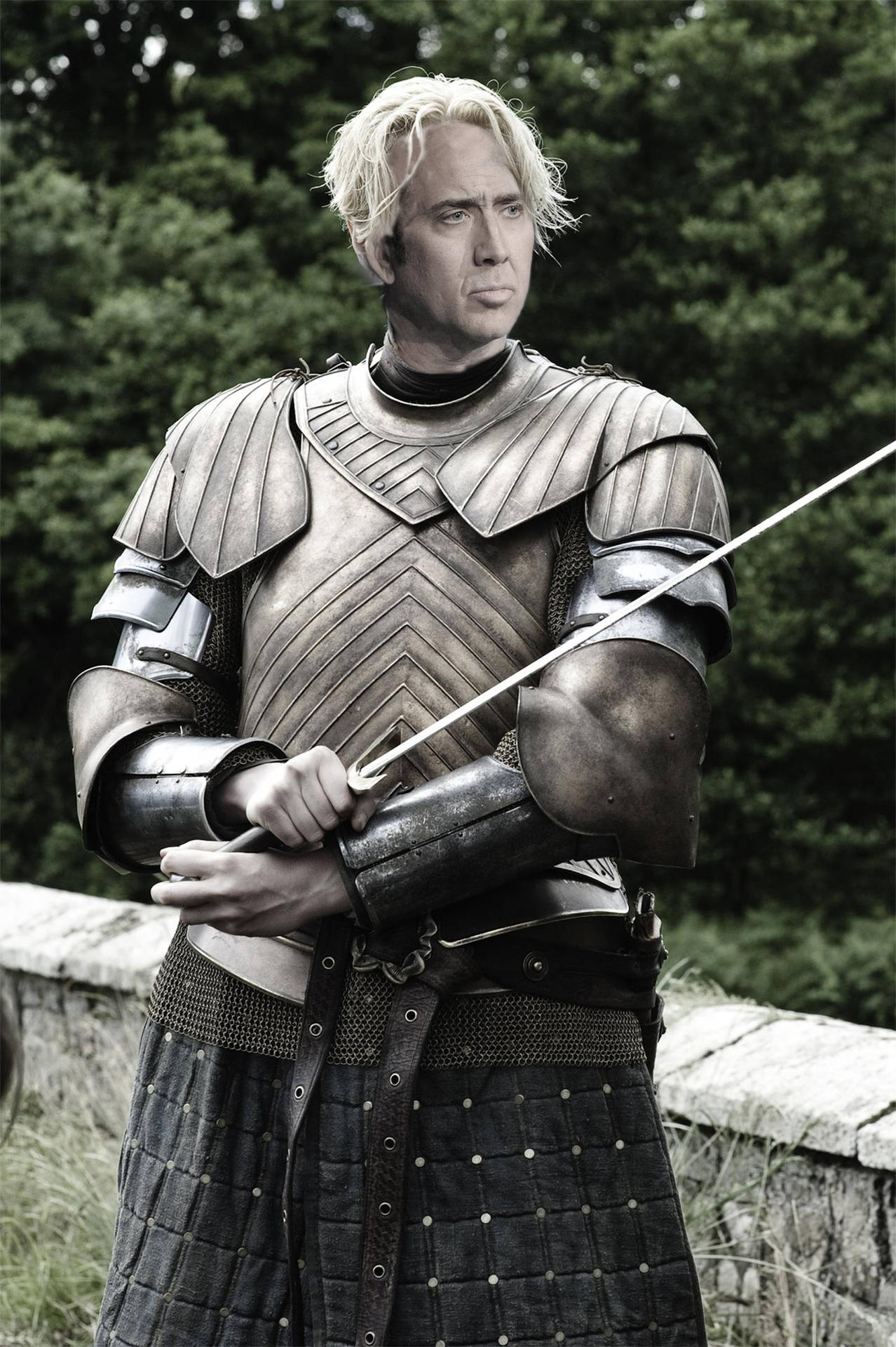 1278x1920 Download Nicolas Cage Meme Brienne Of Tarth Wallpaper