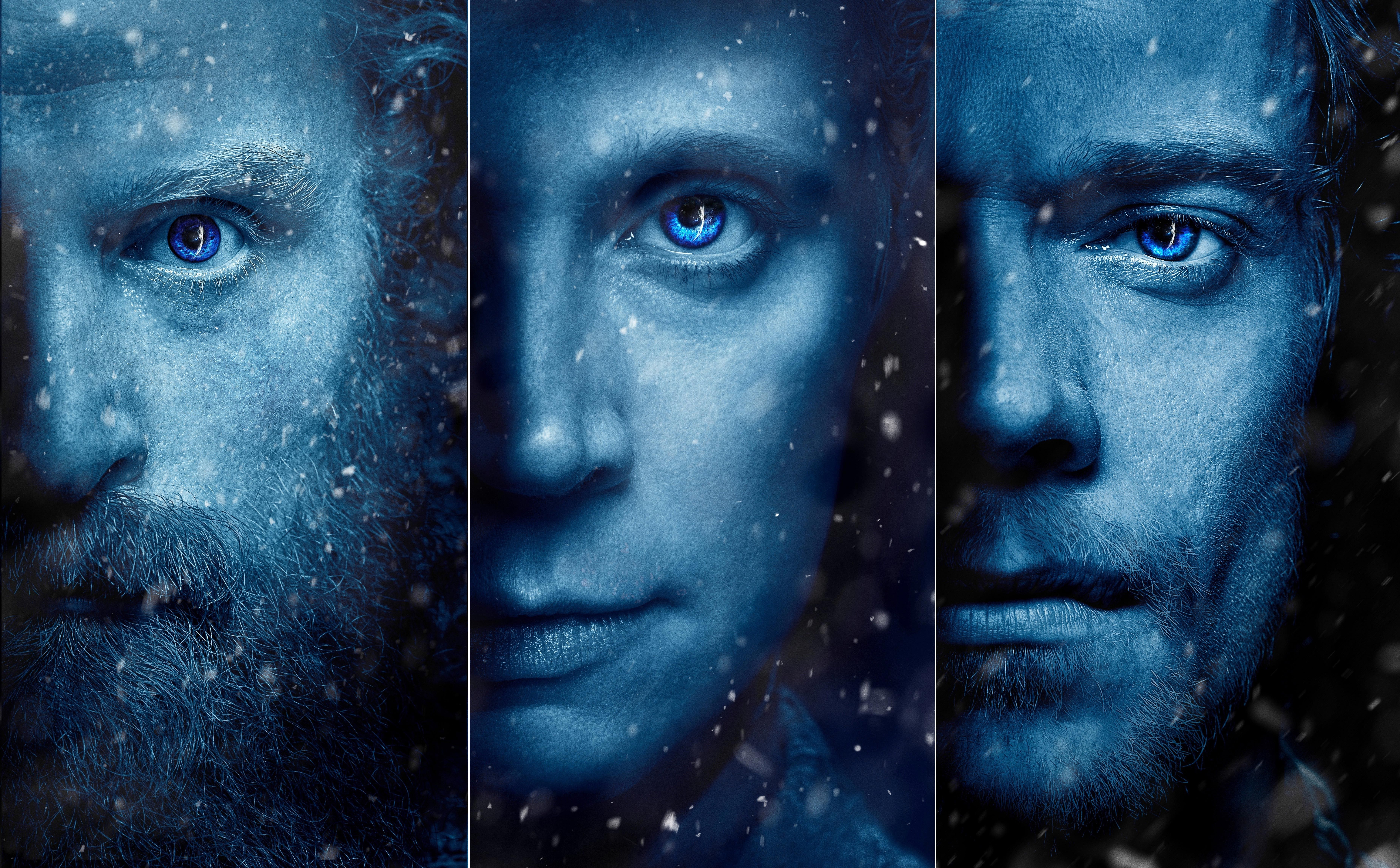 7416x4600 Wallpaper A Song of Ice and Fire, Game of Thrones, season tv series, Theon Greyjoy, Brienne of Tarth, Tormund Giantsbane for mobile and desktop, section фильмы, resolution 7416x4600