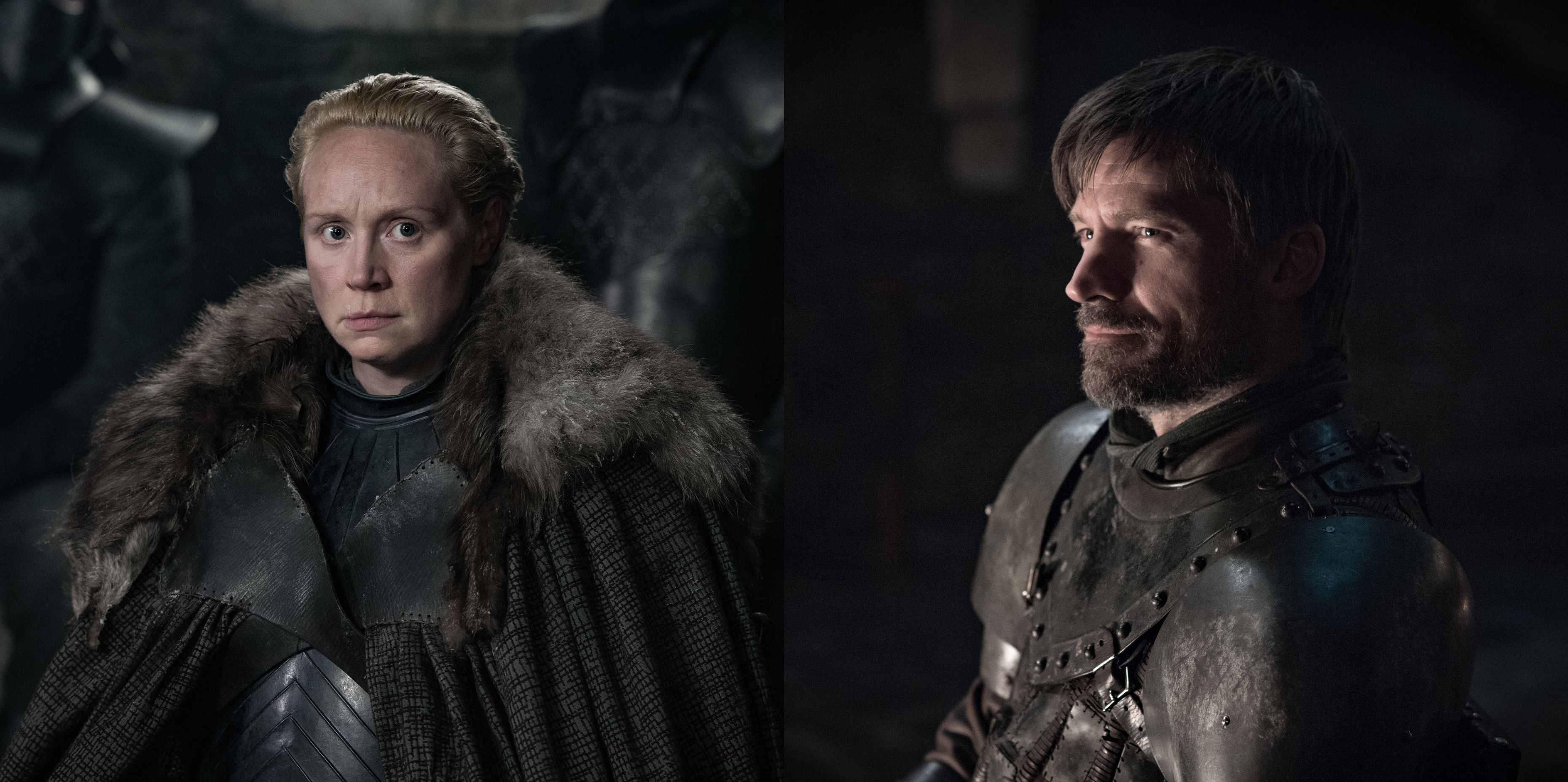 3720x1856 Desktop wallpaper: Brienne Of Tarth, Tv Show, Game Of Thrones, Gwendoline Christie, Jaime Lannister, Nikolaj Coster Waldau 4K free download for PC. 1531792