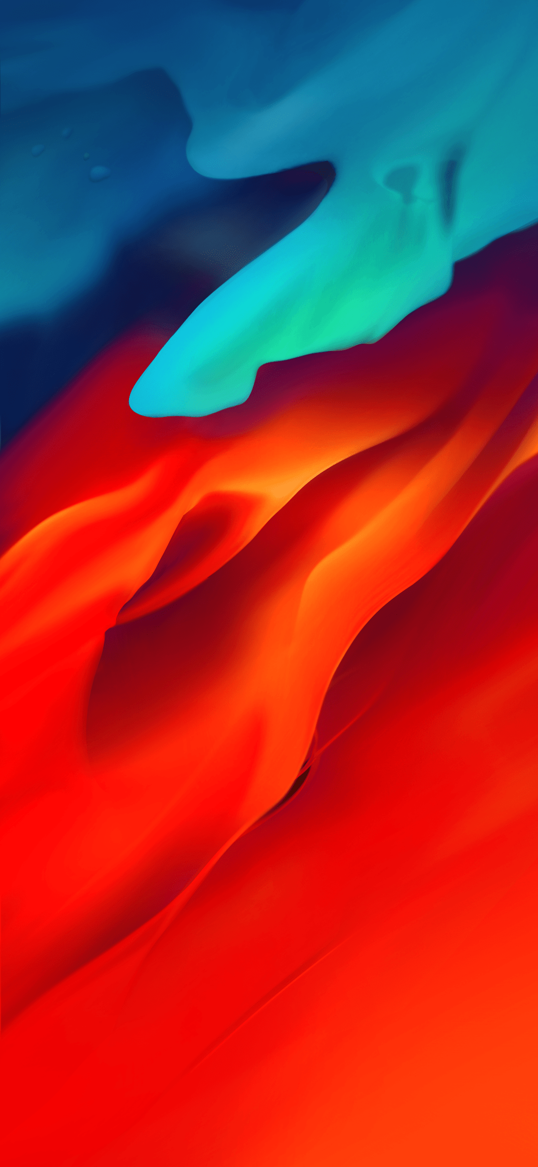 1080x2340 Lenovo Z6 Pro Stock Blue Red Liquid Abstract