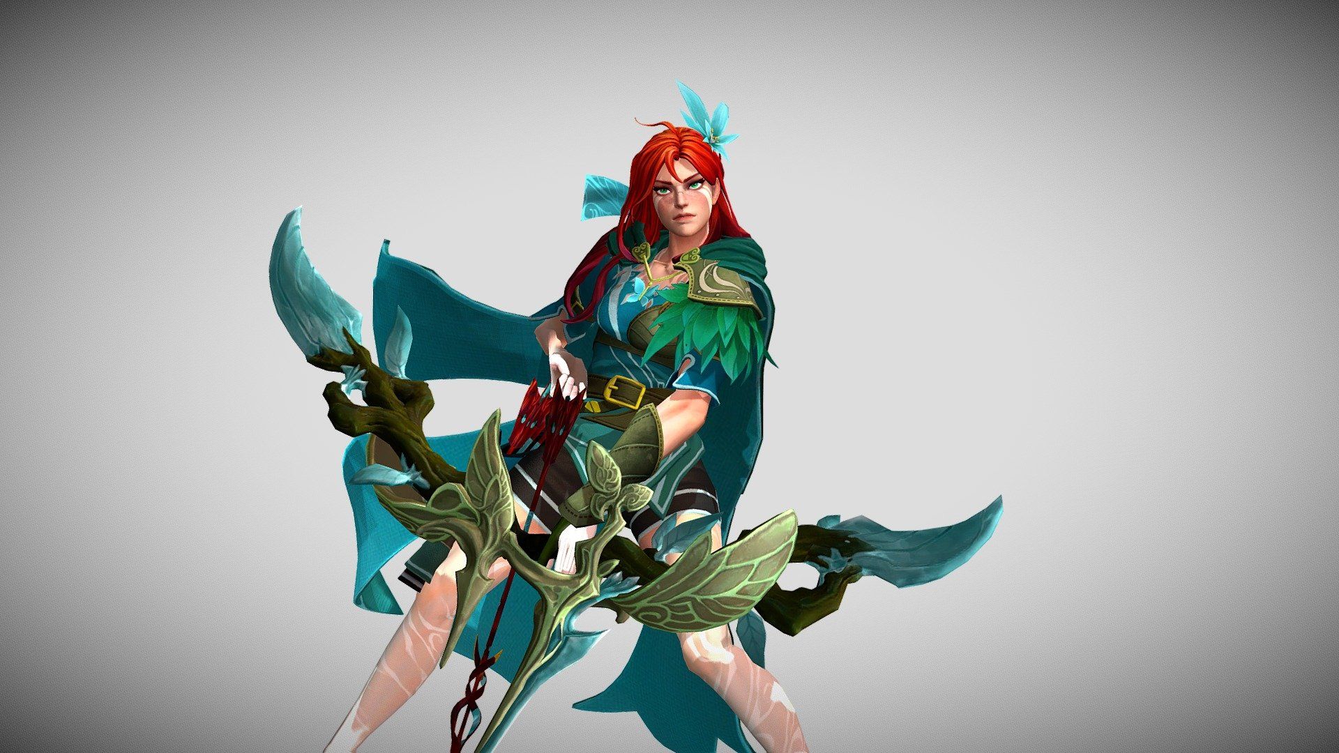 1920x1080 Windranger Arcana Dota 2 3D model model by dotamodels [af61709]