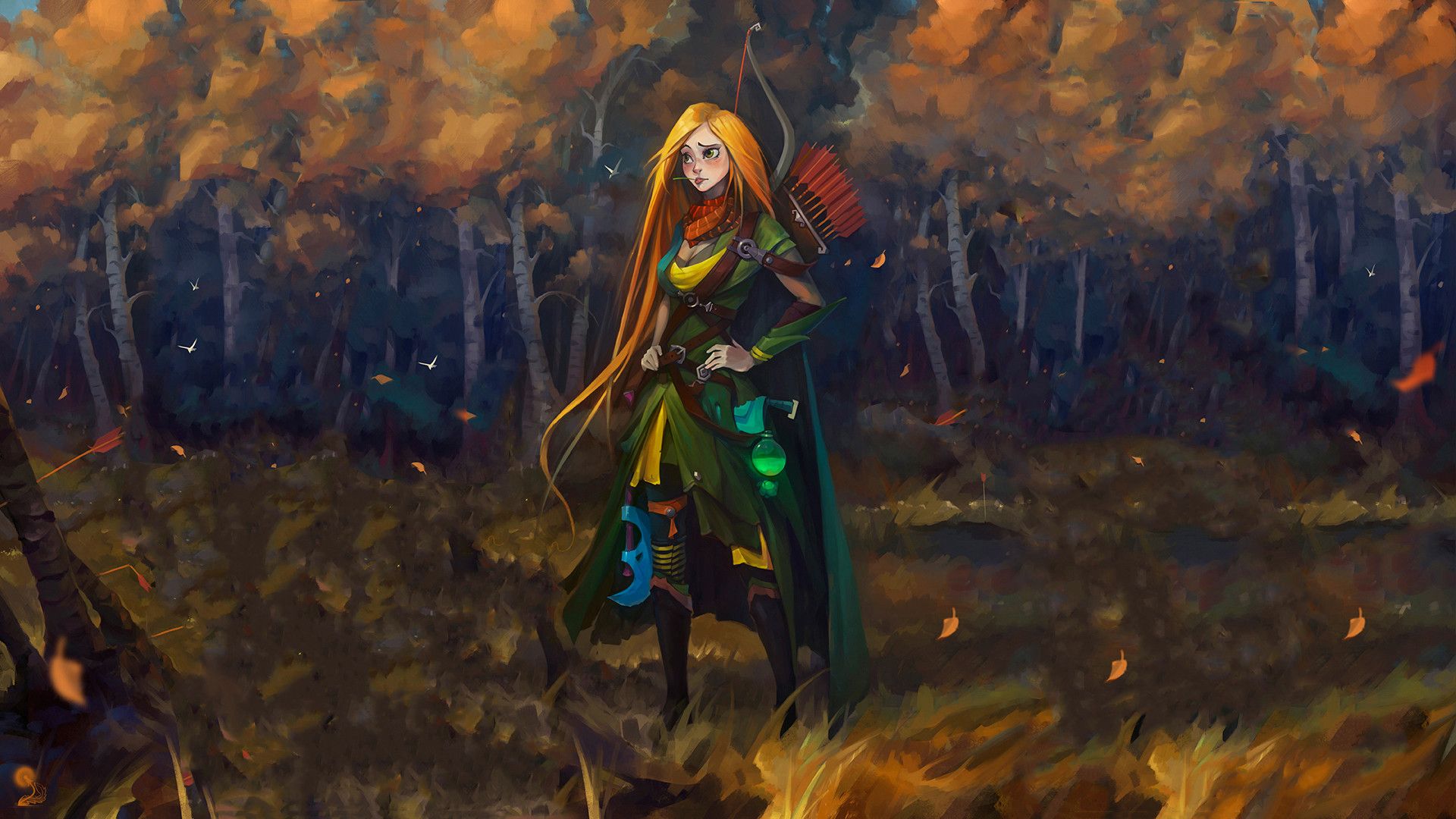 1920x1080 Windranger: Stunning HD Wallpaper from DotA 2