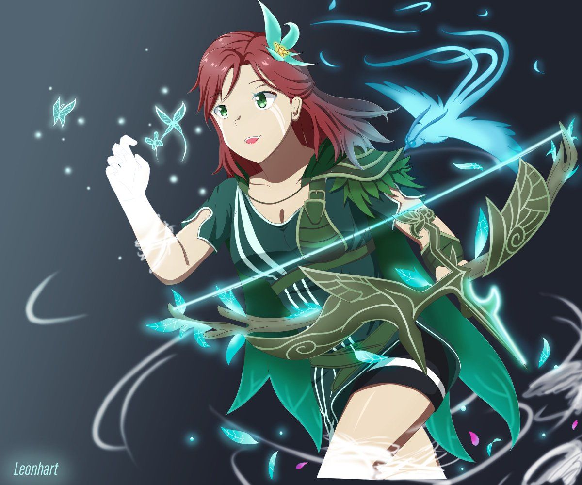 1200x1000 Windranger Arcana Fan Art by me. #dota2