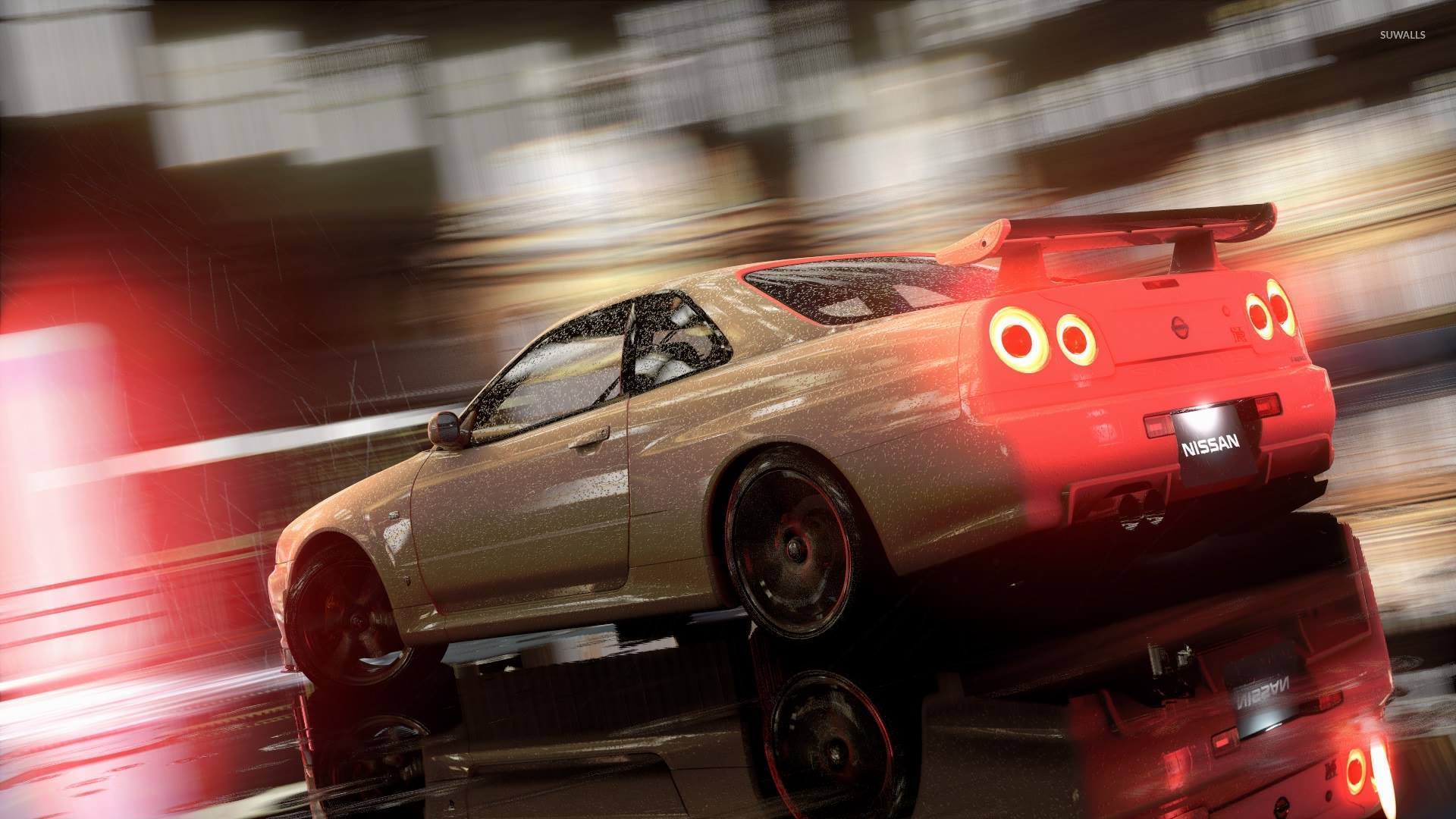 1920x1080 Nissan Skyline on a wet road in Driveclub wallpaper wallpaper