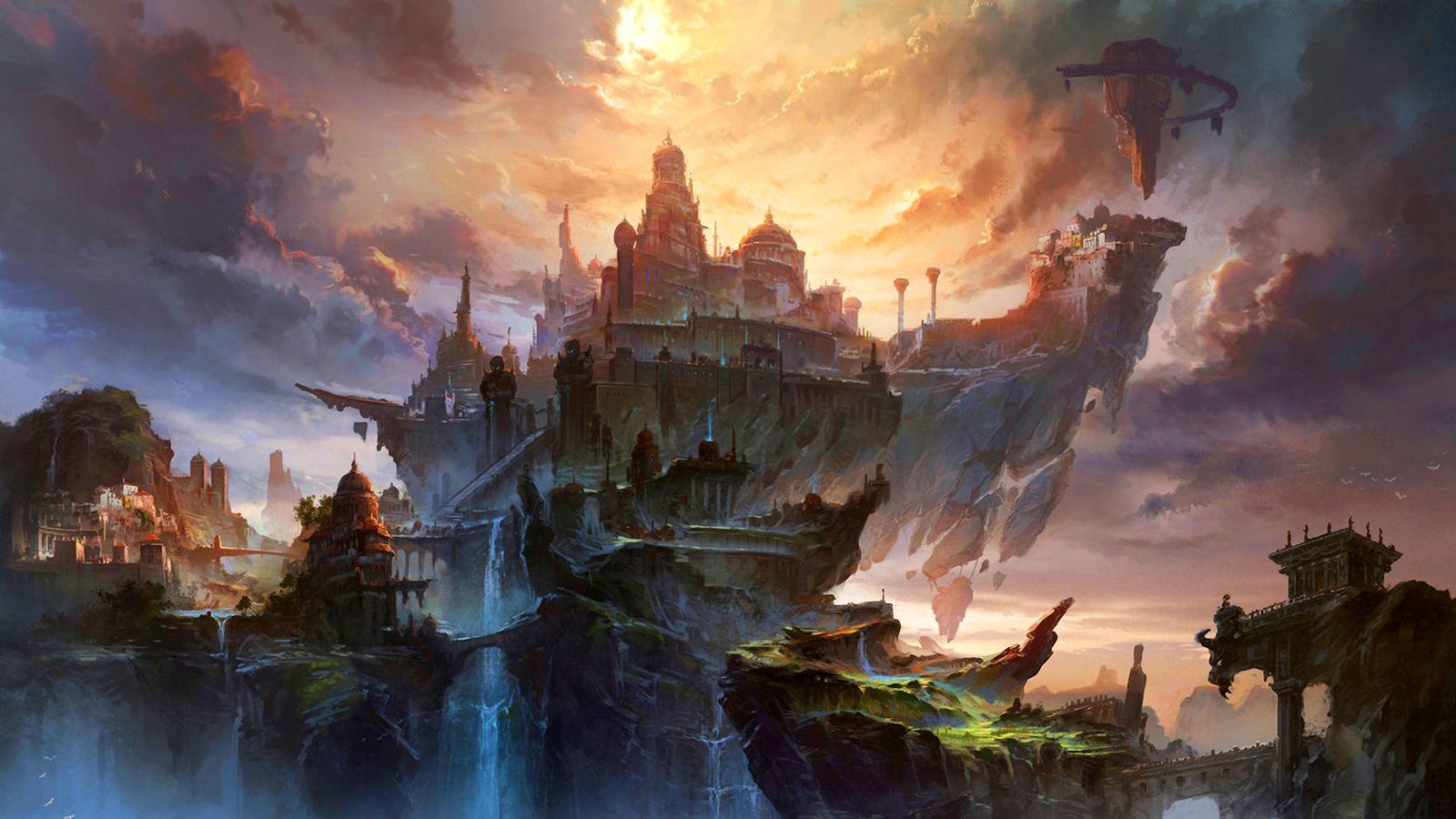 1600x900 The City in the Clouds Wallpaper and Background Imagex900