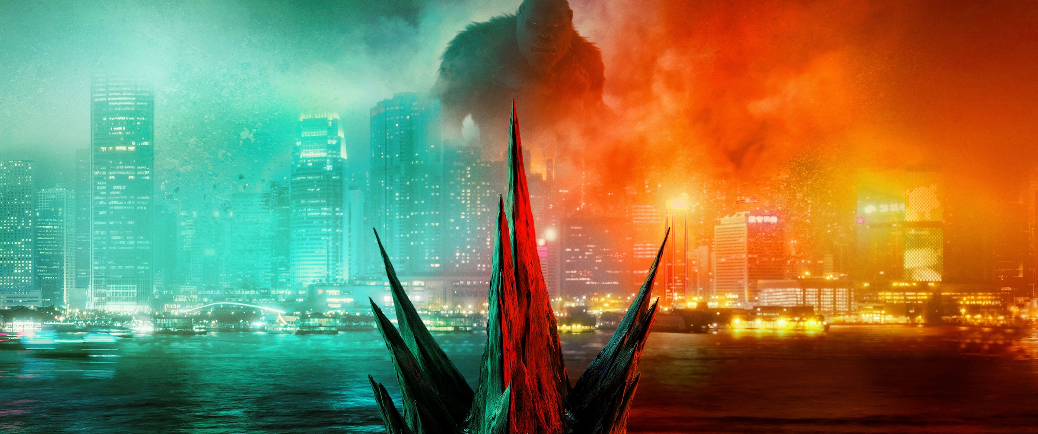 3440x1440 Godzilla vs Kong Ultrawide Triple Monitor 8K Wallpaper