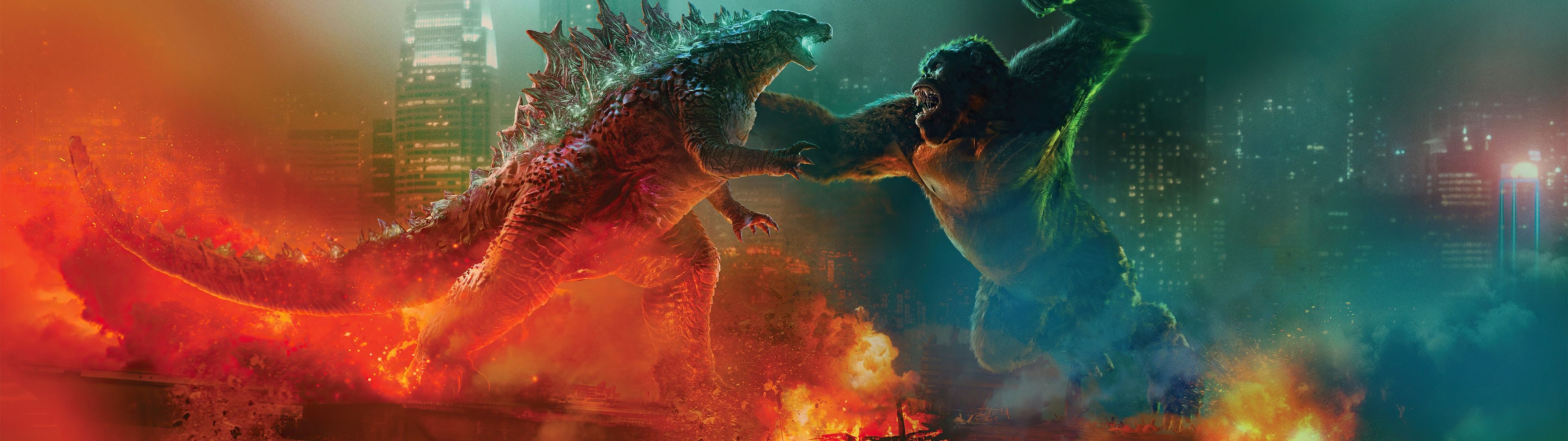 3840x1080 Godzilla vs Kong Wallpaper 4K, 5K, 2021 Movies
