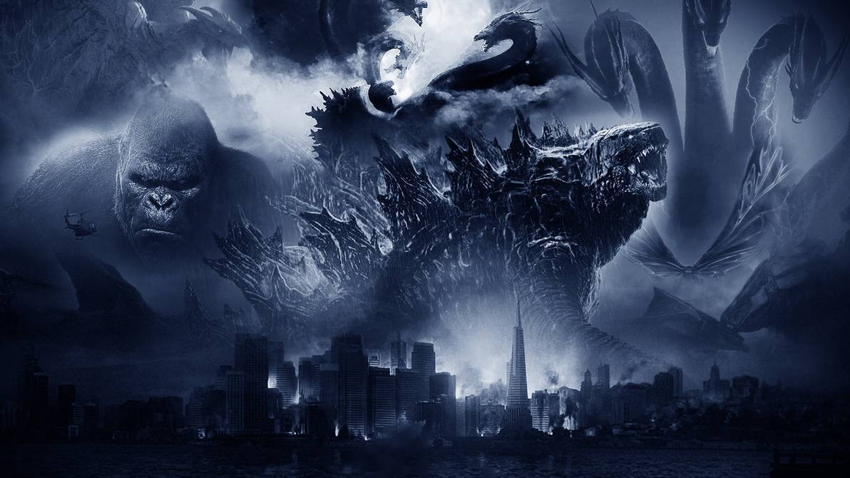 1192x670 Godzilla Vs Kong With Dark Monsters Wallpaper