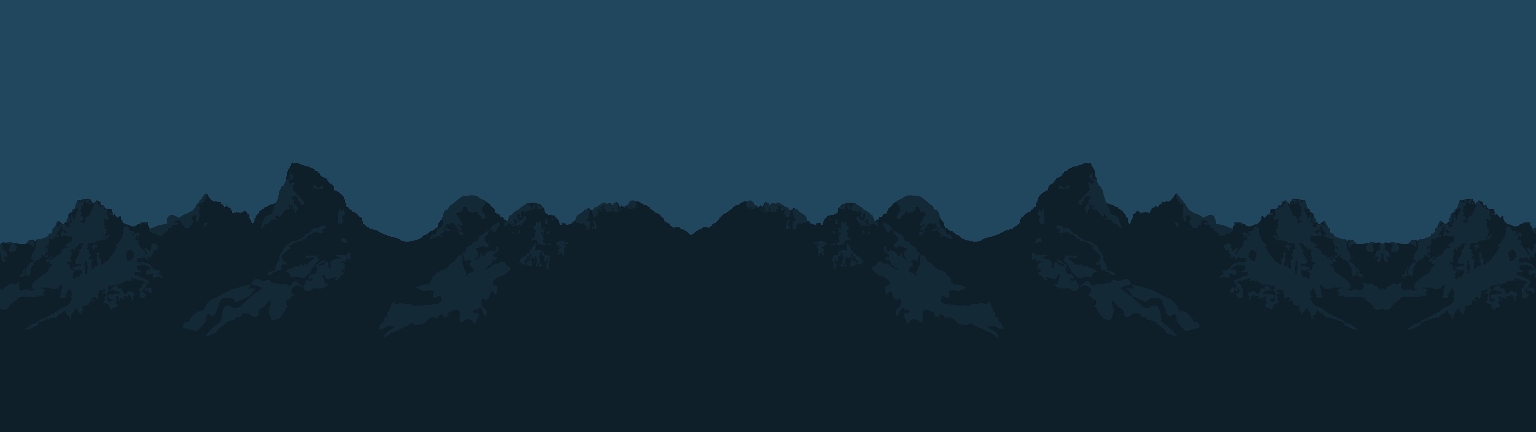 5120x1440 Flat Minimalist Mountains [5120x1440]