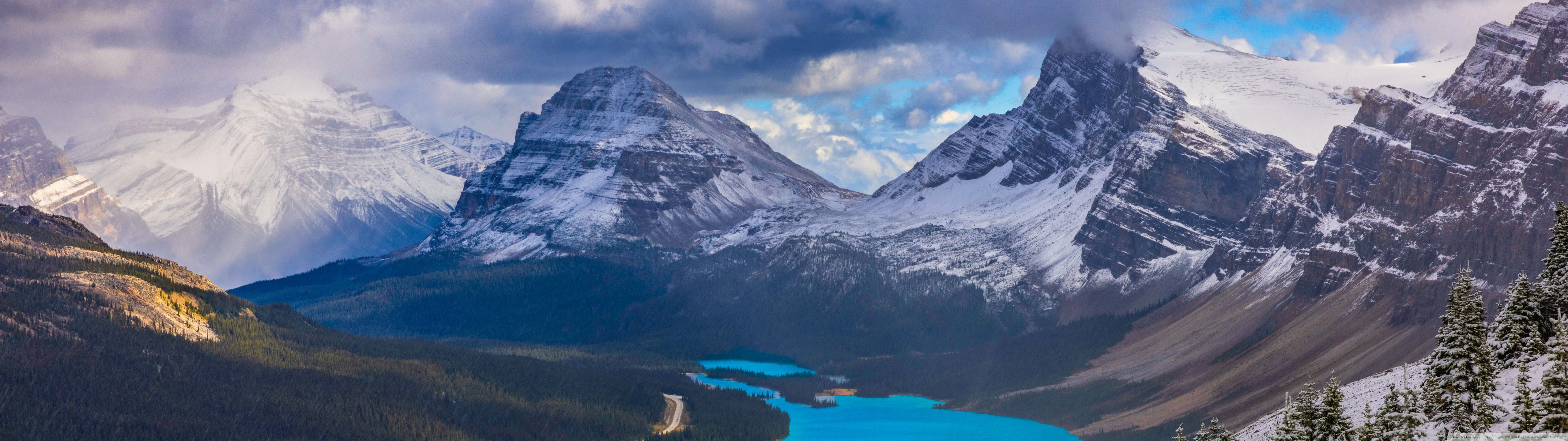 5120x1440 Blue Mountain Lake Landscape 4K UHD Wallpaper for UltraHD Desktop and TV : Widescreen and UltraWide Display : Dual Monitor