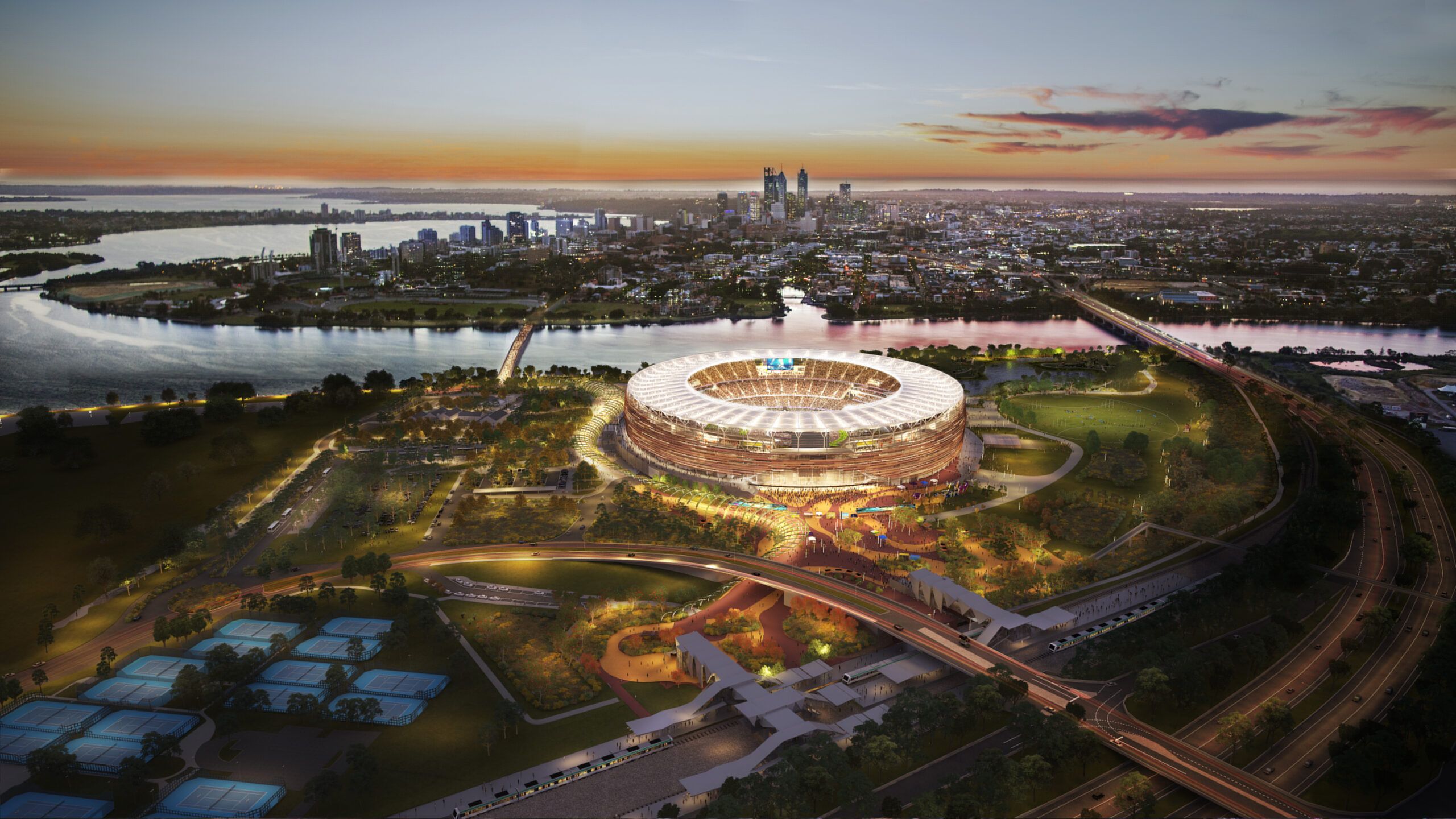 Optus Arena Optus Stadium Wallpapers - Top Free Optus Stadium Backgrounds ...