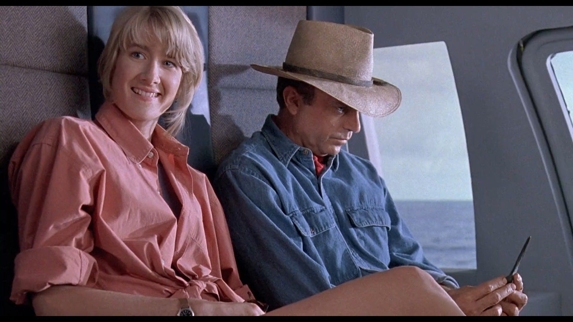 1920x1080 Jurassic Park HD Wallpaper Featuring Alan Grant & Ellie Sattler with Sam Neill & Laura Dernx1080