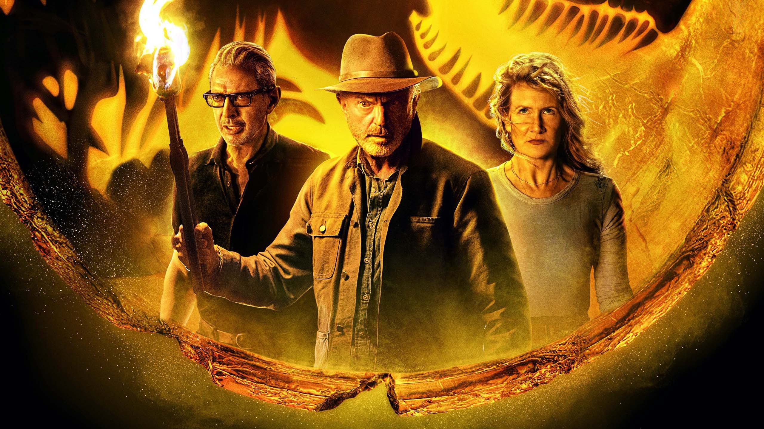 2560x1440 Jeff Goldblum Laura Dern Sam Neill HD Jurassic World Dominion Wallpaper