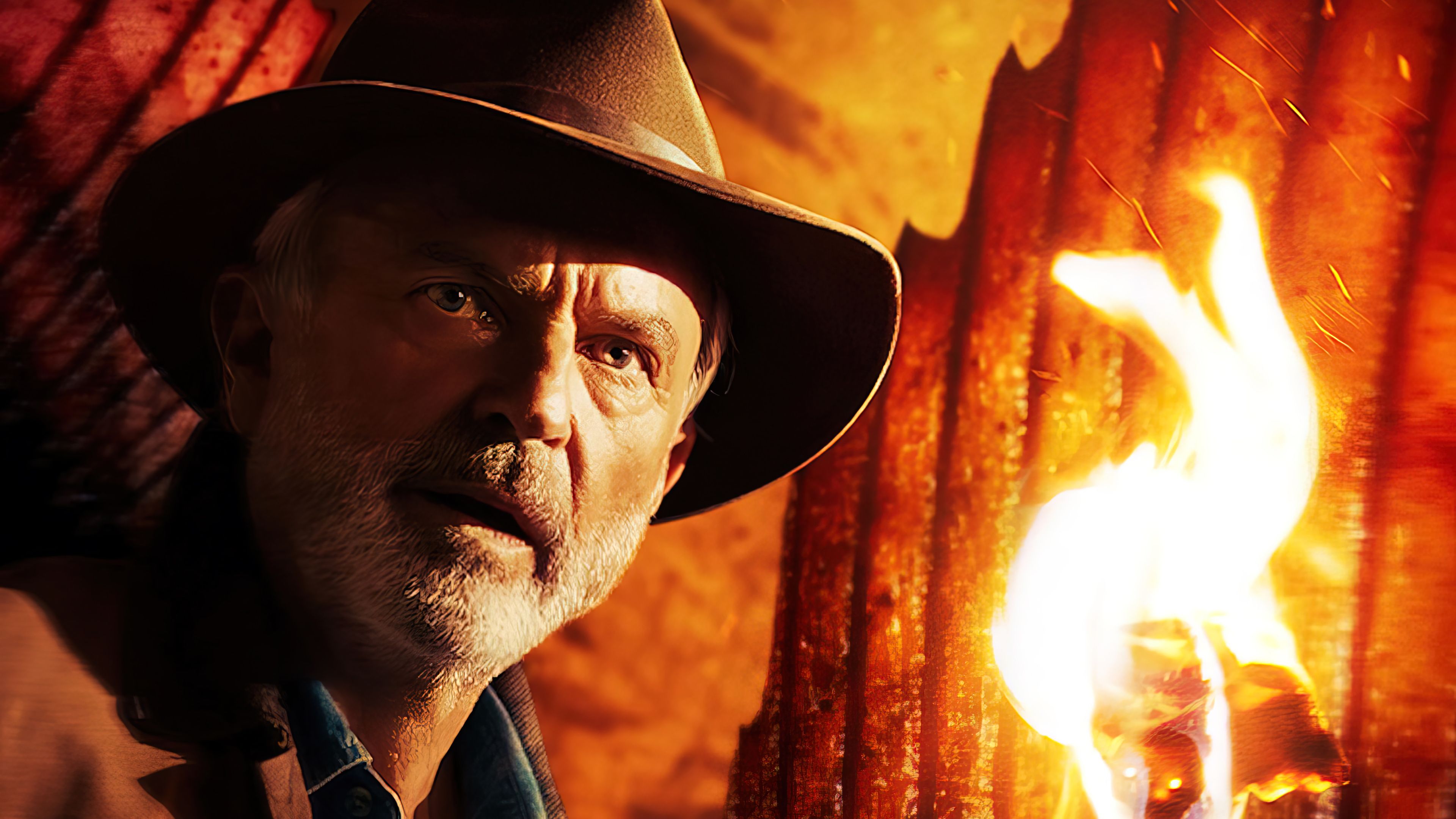 3840x2160 Jurassic World Dominion Sam Neill Alan Grant Poster Wallpaper 4K HD PC g