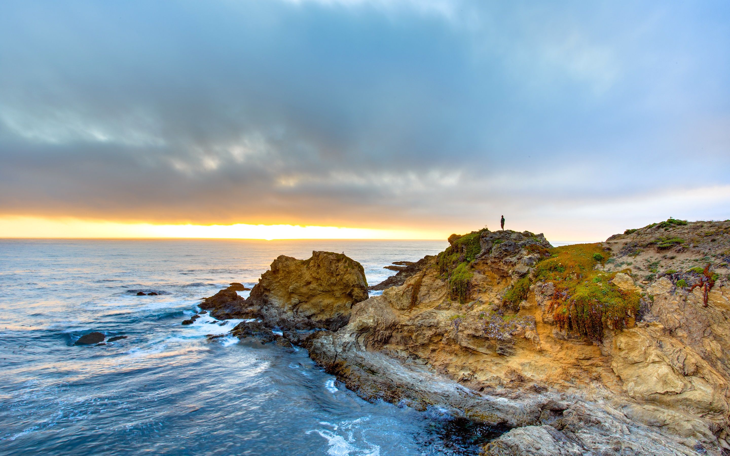 2880x1800 Wallpaper Fort Bragg, California, USA, sea, coast, sunset 2880x1800 Picture, Image
