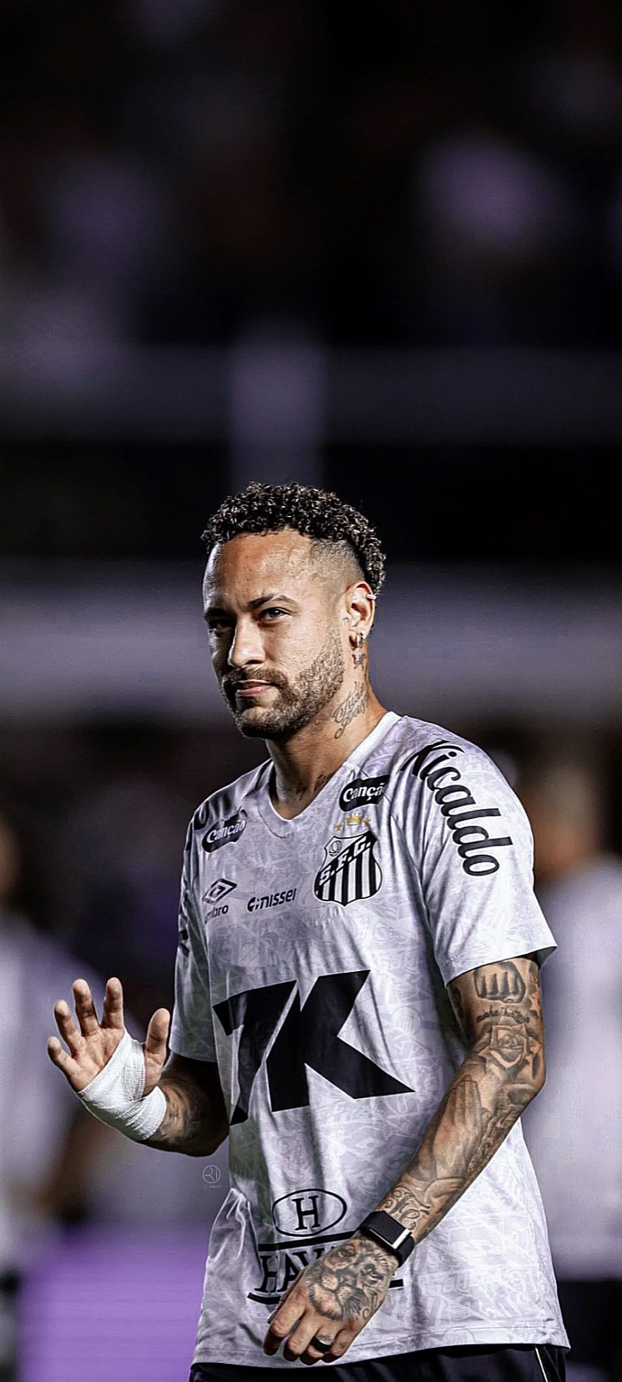 1220x2711 Neymar Jr. visiting his former club Santos FC Football Wallpaper