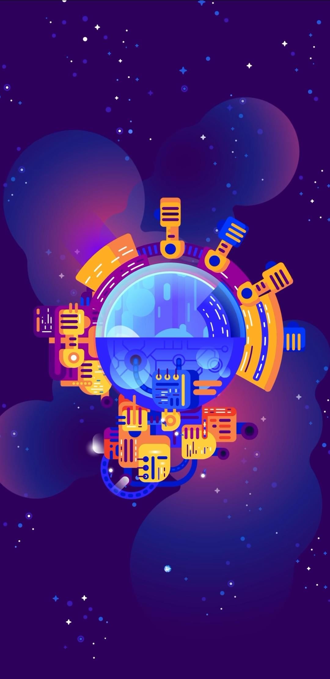1080x2220 Dyson Sphere wallpaper (taken directly from Black Hole Bomb)