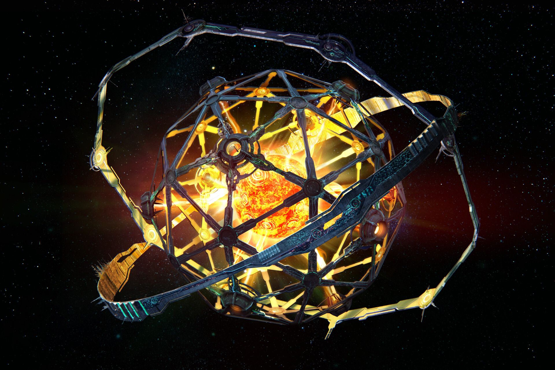 1920x1282 Stellar Age: Dyson Sphere concept