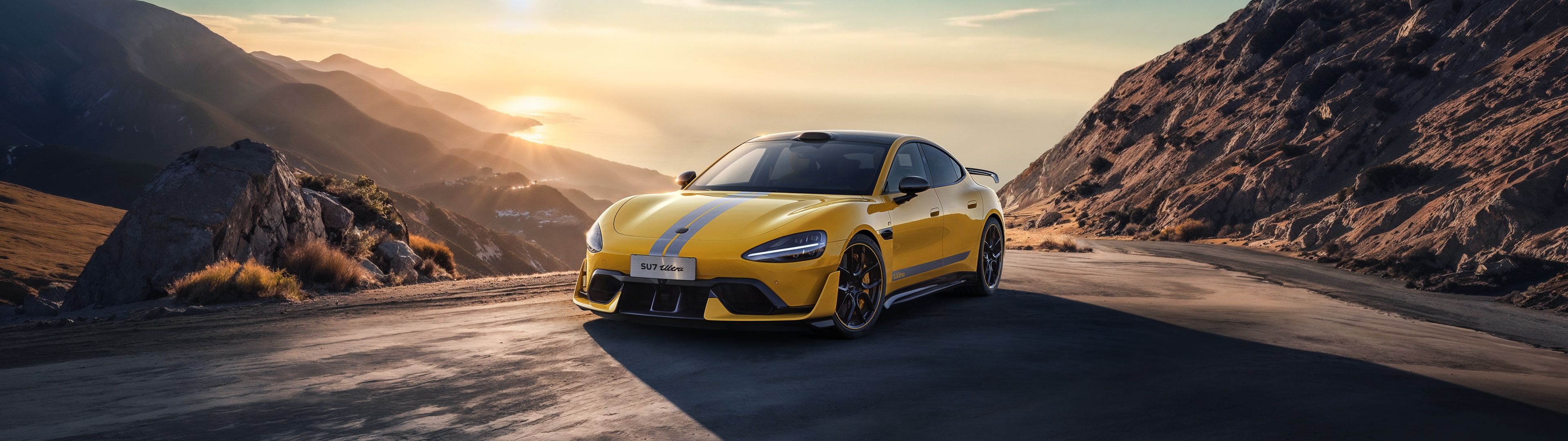 3840x1080 Xiaomi SU7 Ultra Wallpaper 4K, Electric supercar