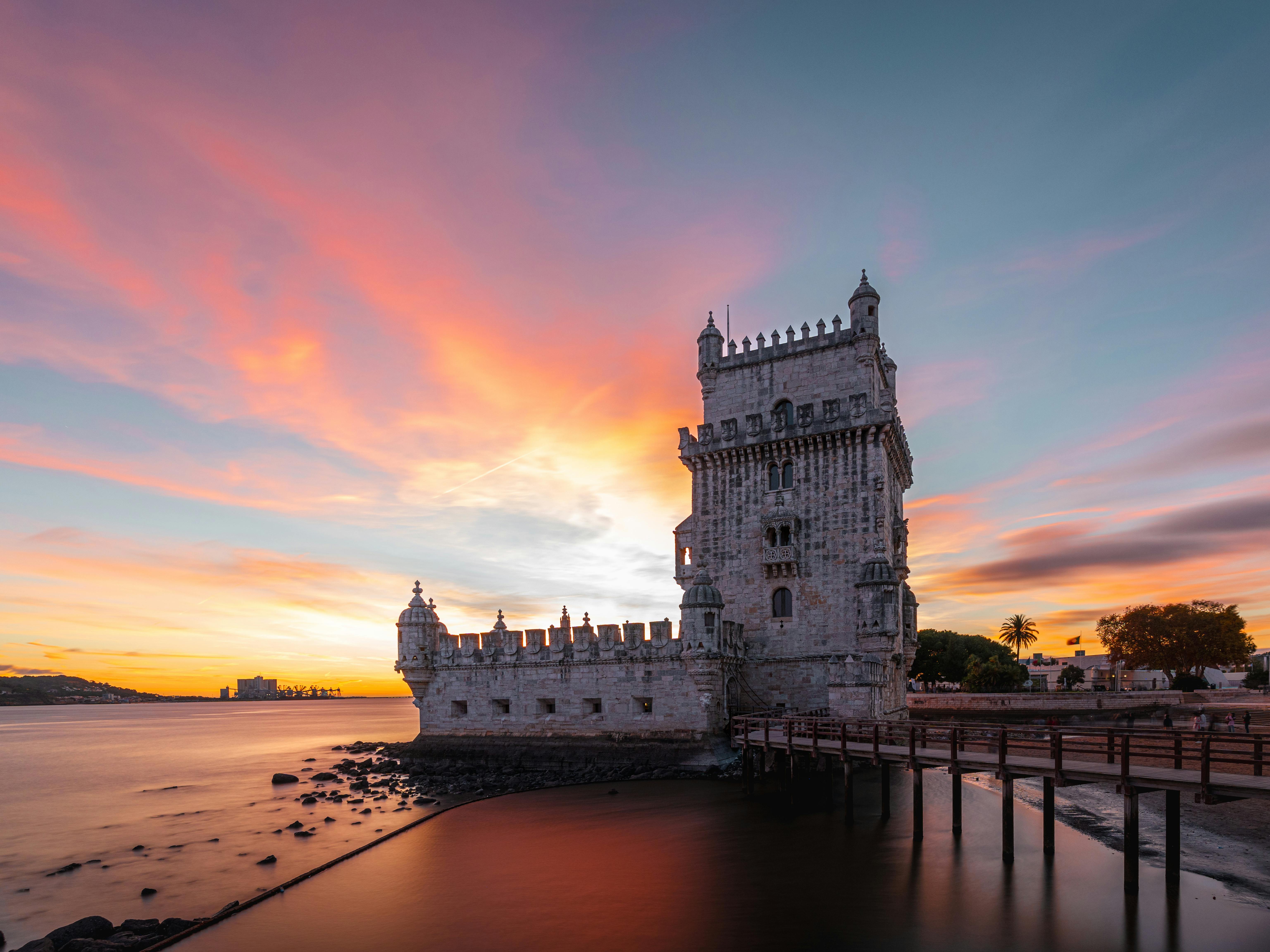 6146x4609 Belem Tower at Sunset in Lisbon, Portugal · Free