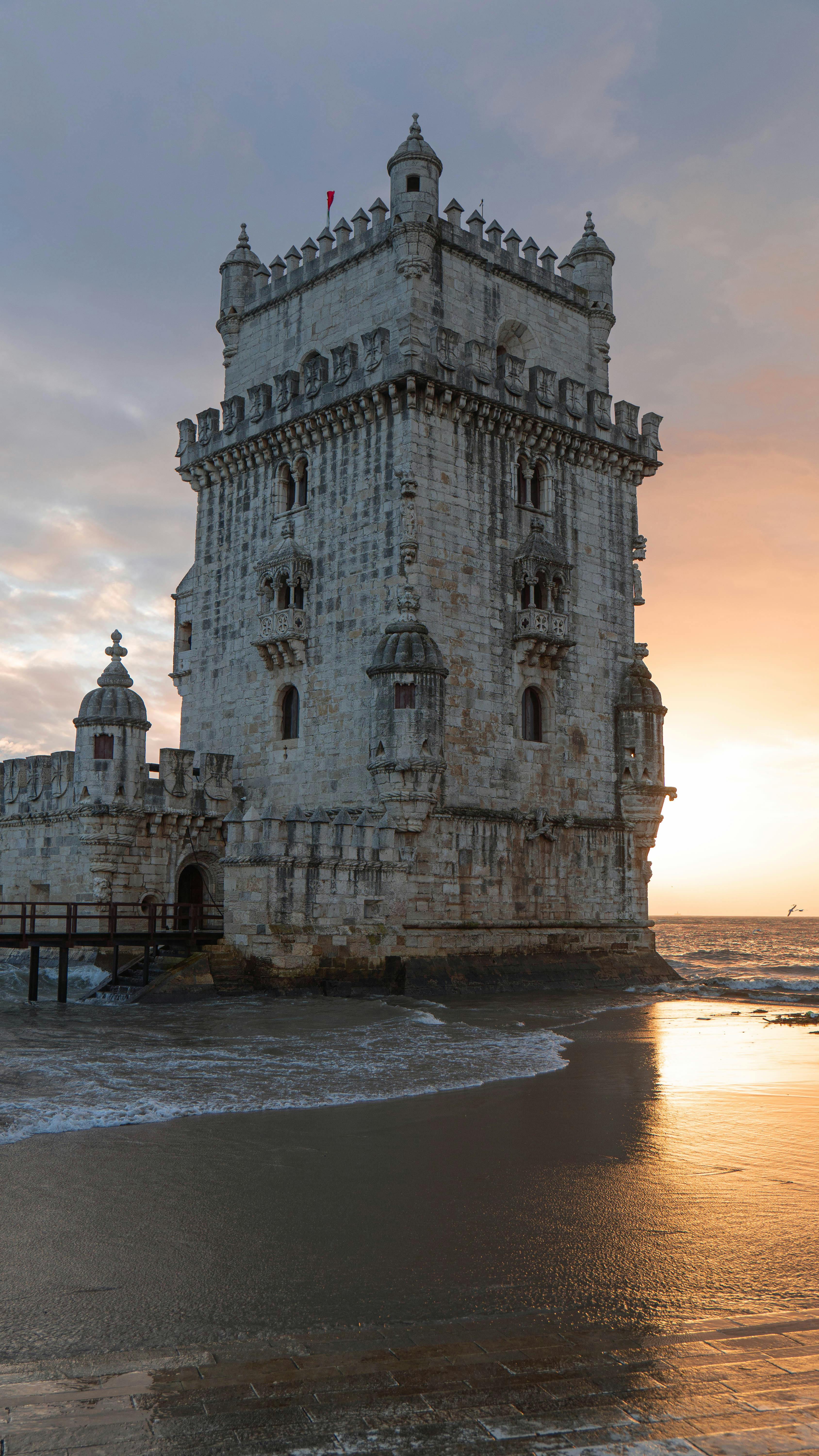 3376x6000 Belem Tower on the Beach · Free